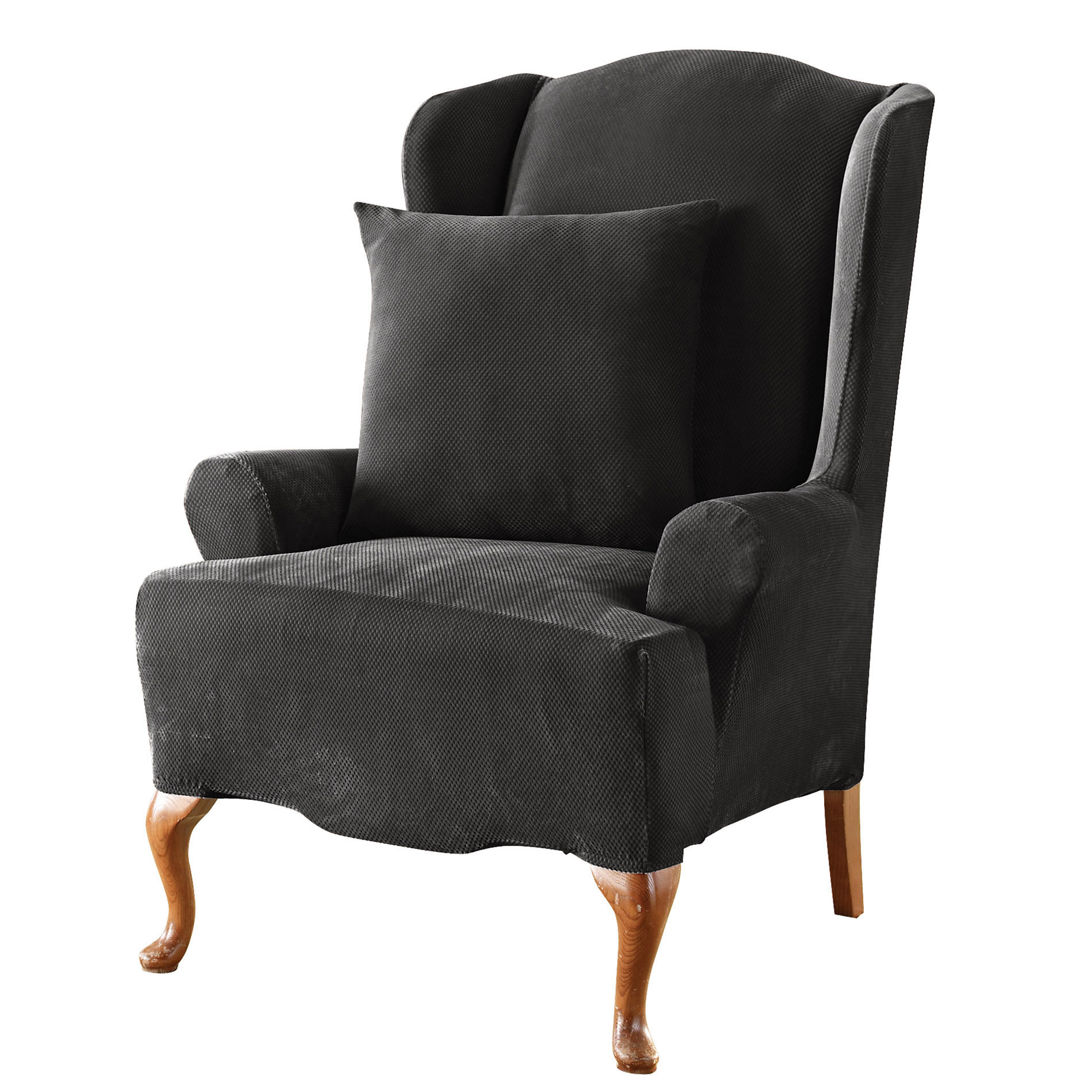 Sure Fit Stretch Pique Wing Chair Slipcover amp; Reviews 