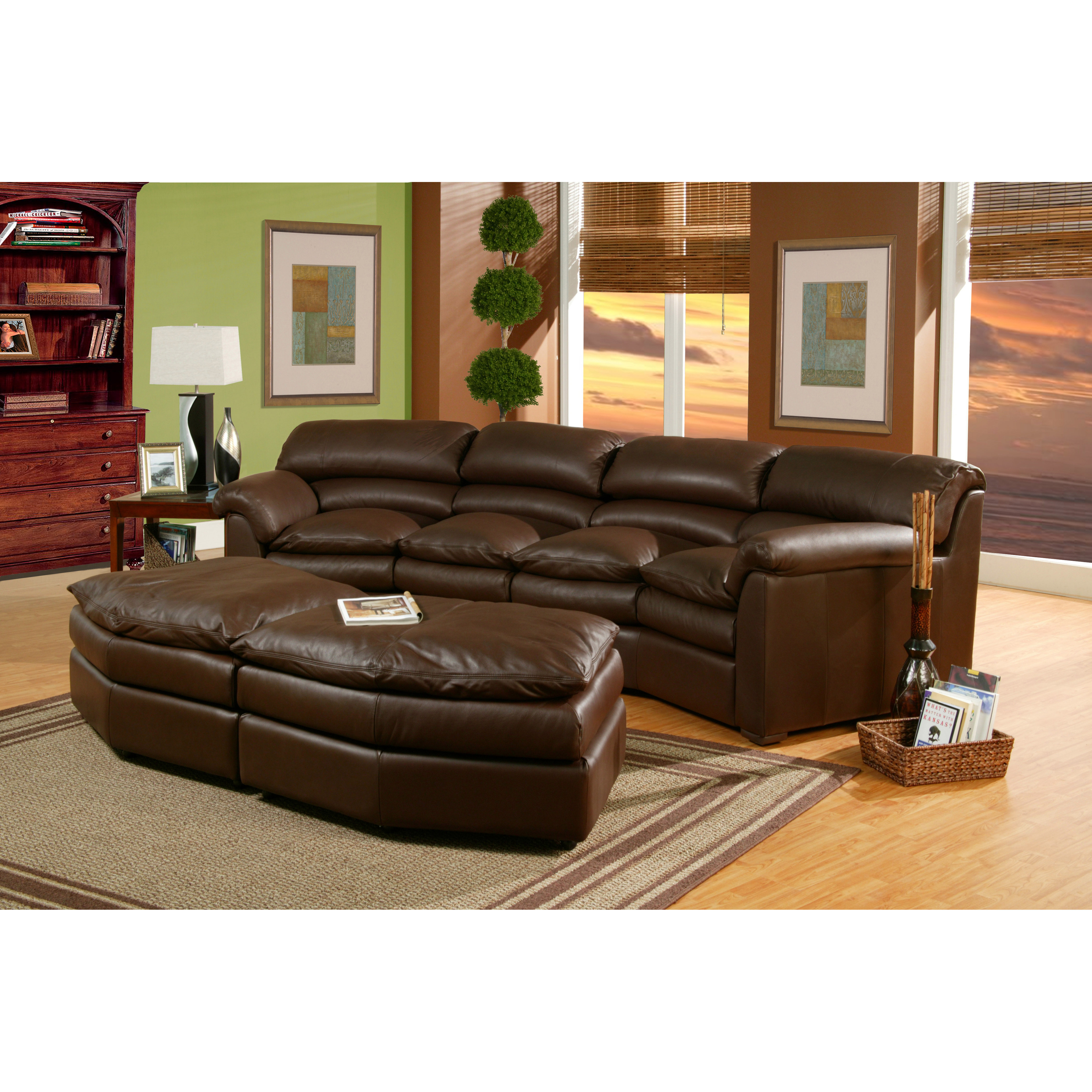 Canyon Conversation Leather Sofa Wayfair