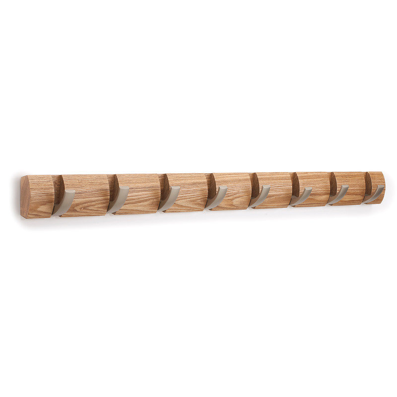 umbra flip 8 hook wall mounted floating coat rack
