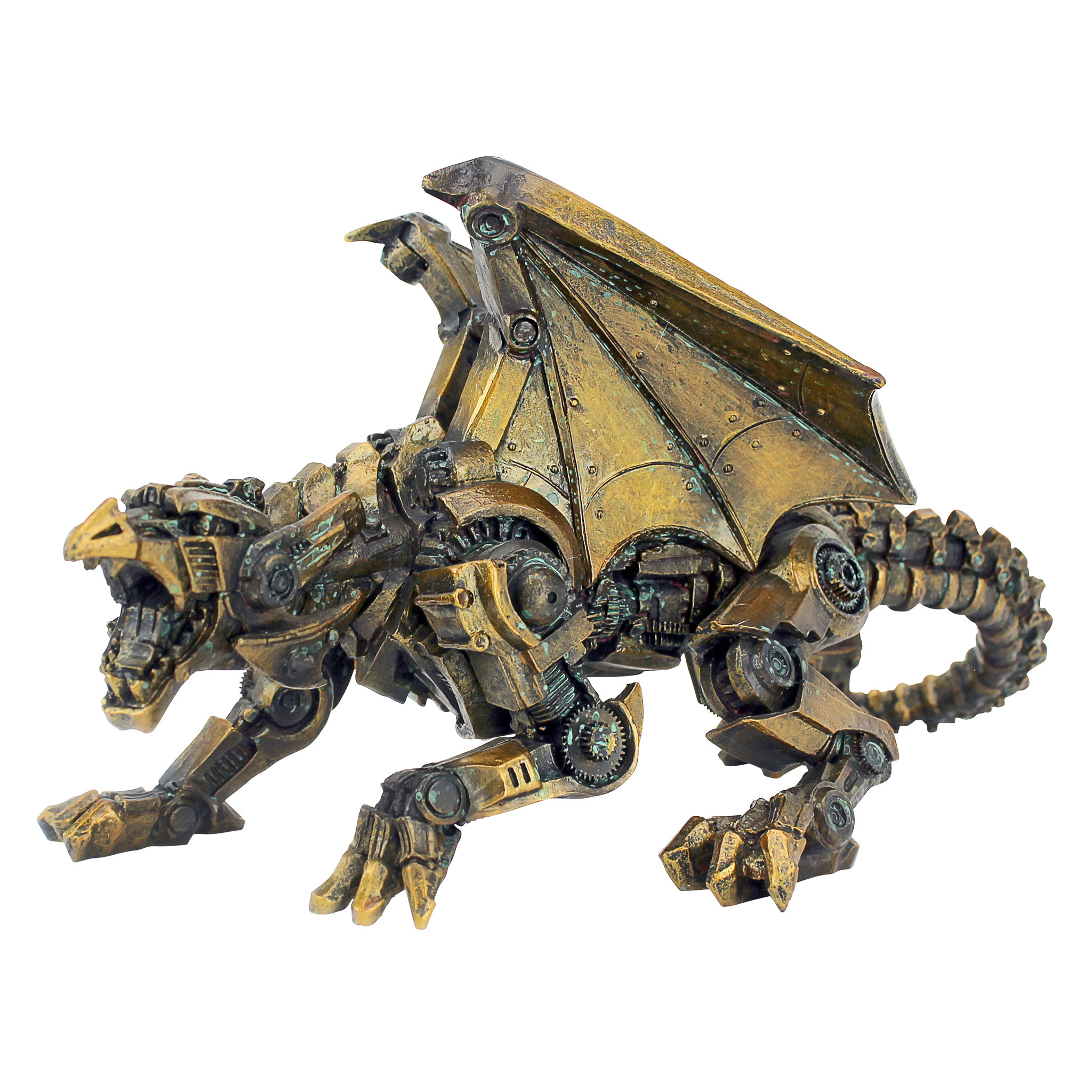 Steampunk Gothic Gear Dragon Statue Wayfair