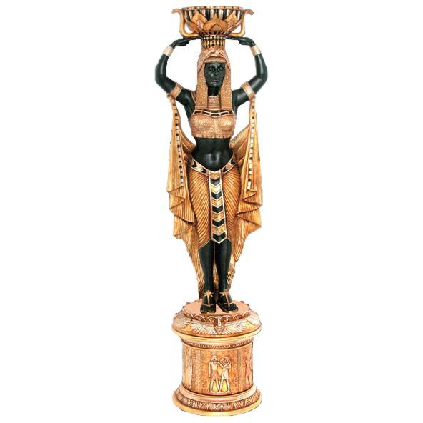 Cleopatra's Egyptian Nubian Maiden Grand Scale Statue Wayfair