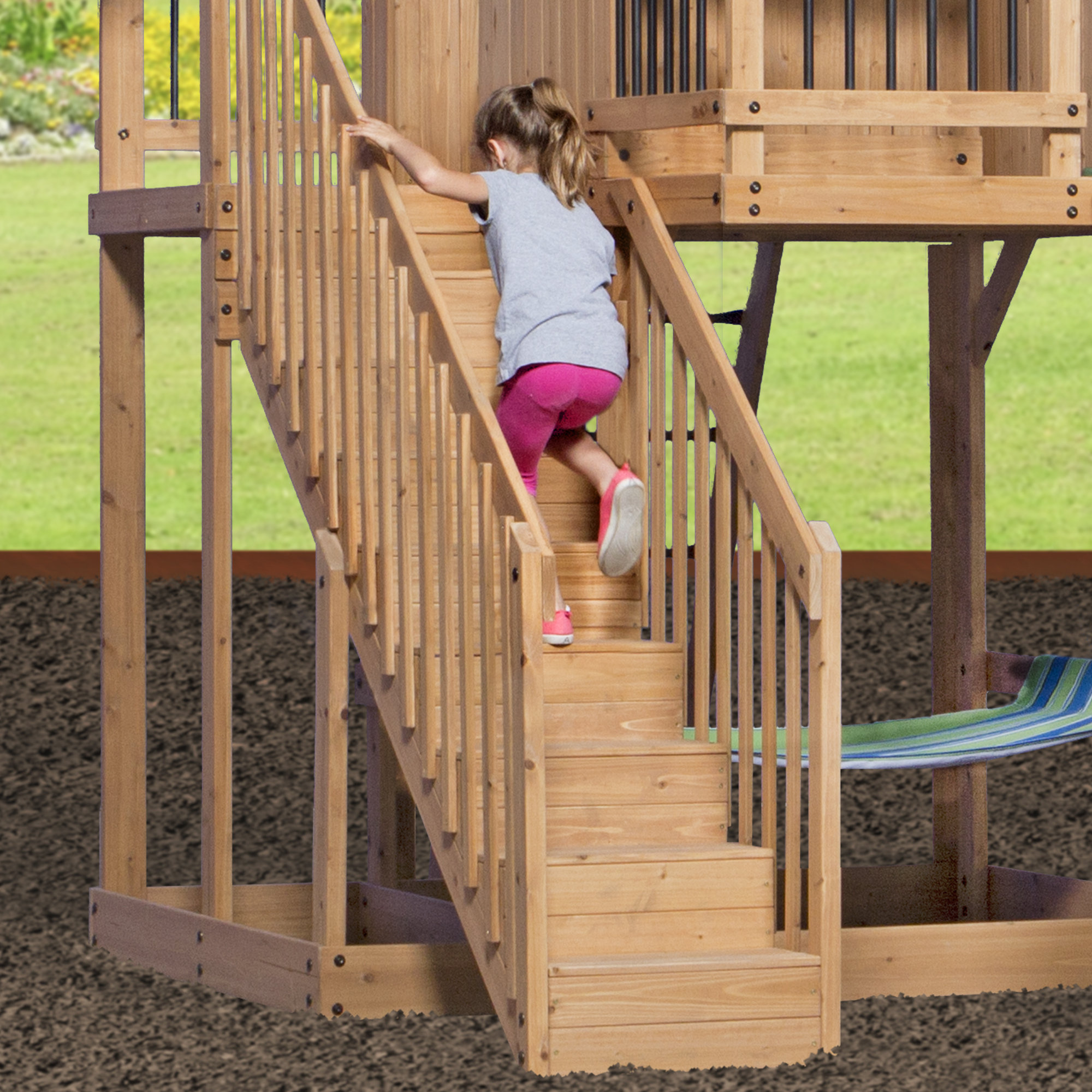 Backyard Discovery Oceanview All Cedar Swing Set & Reviews Wayfair