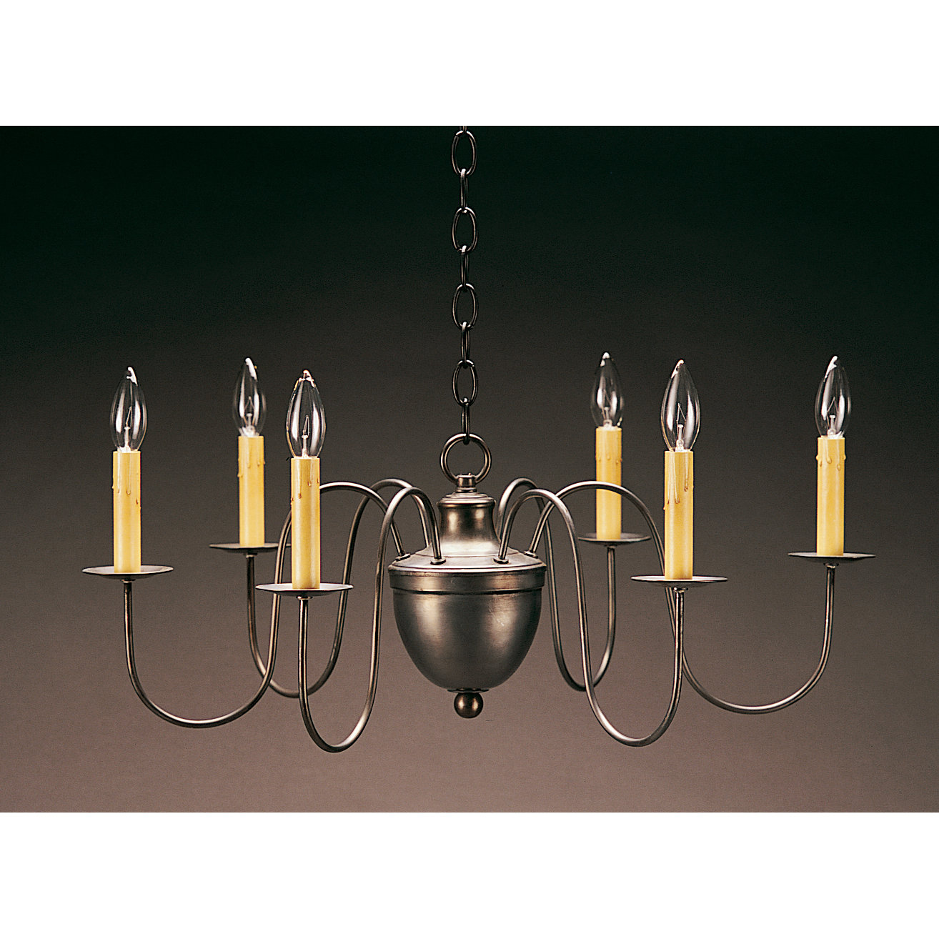 Chandelier 6 Light Candelabra Sockets Hanging Half Ball SArms