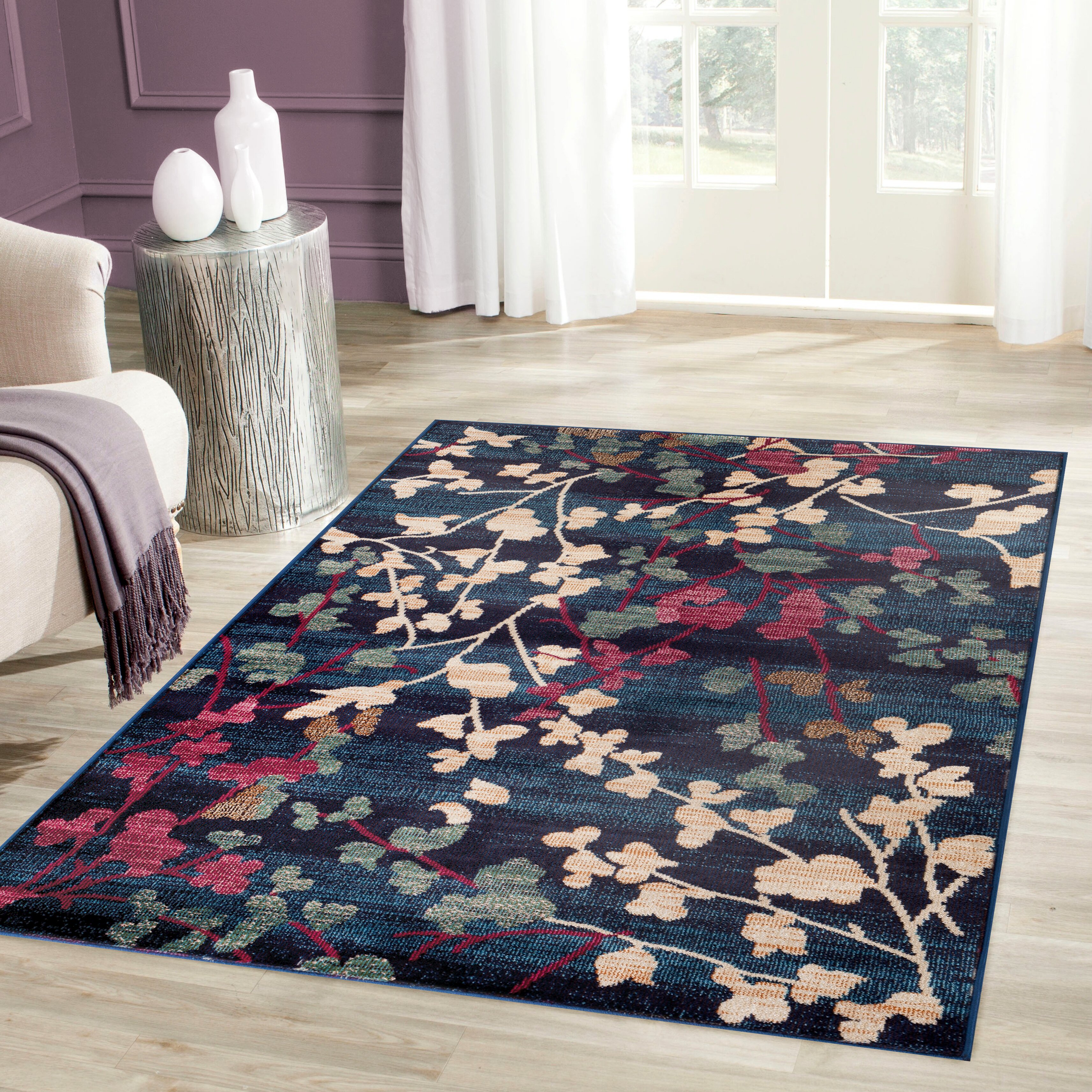 World Rug Gallery Loft Navy Area Rug