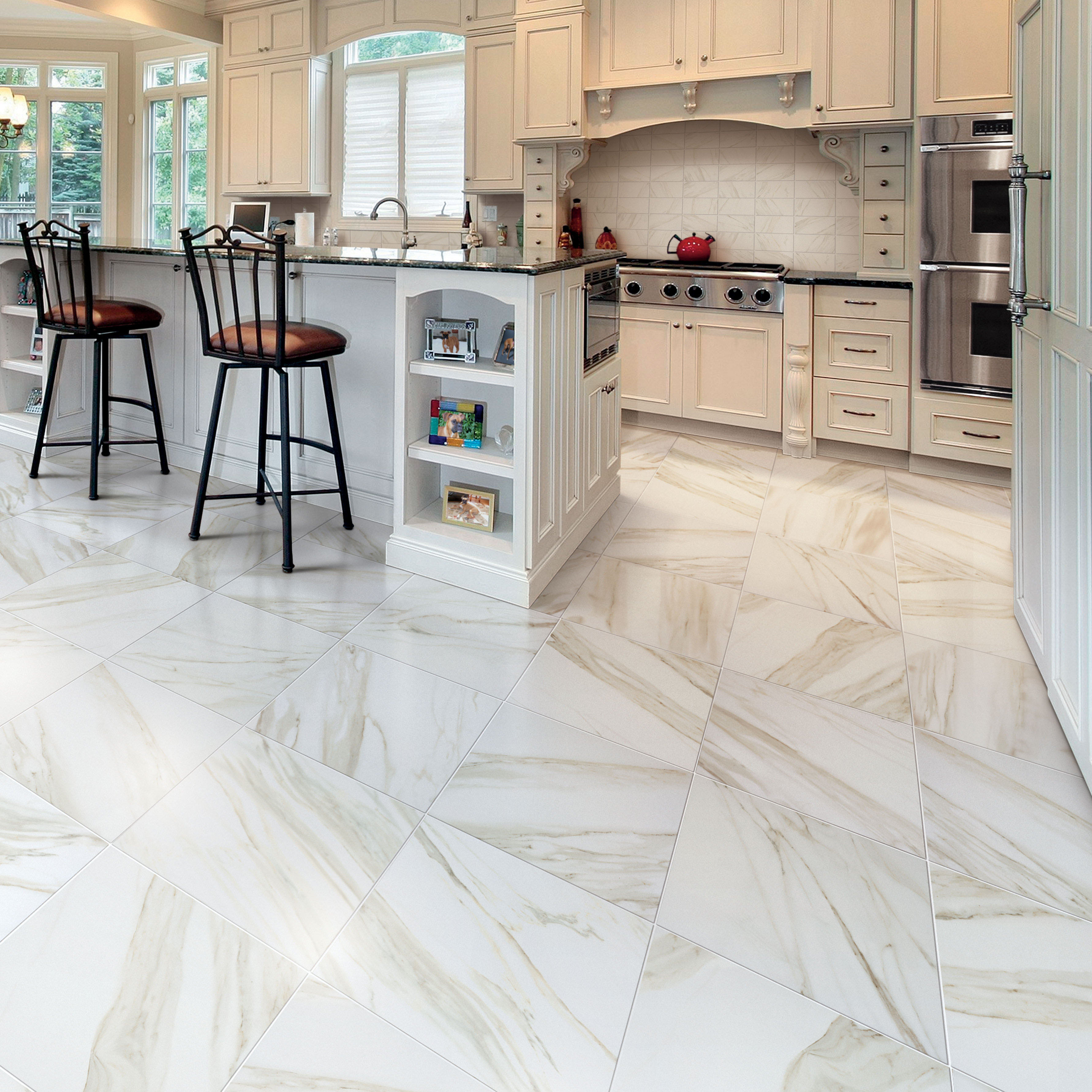 Marazzi Timeless Collection 19.56" x 19.56" Porcelain Field Tile in Calacatta Pearl & Reviews