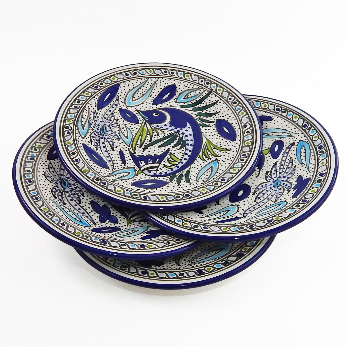 Le Souk Ceramique Aqua Fish Design Dinner Plates & Reviews | Wayfair