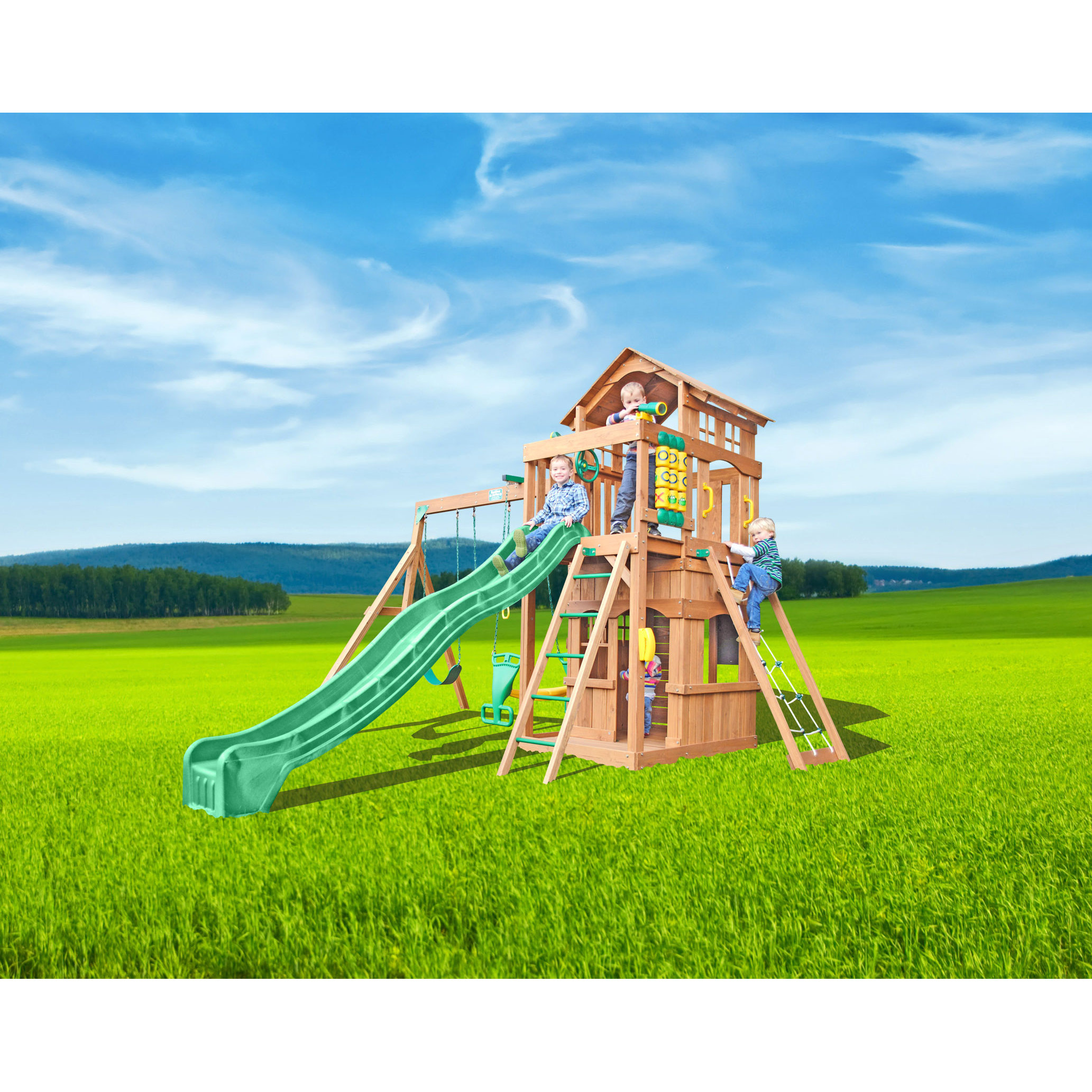 Creative Playthings Madison Swing Set & Reviews Wayfair