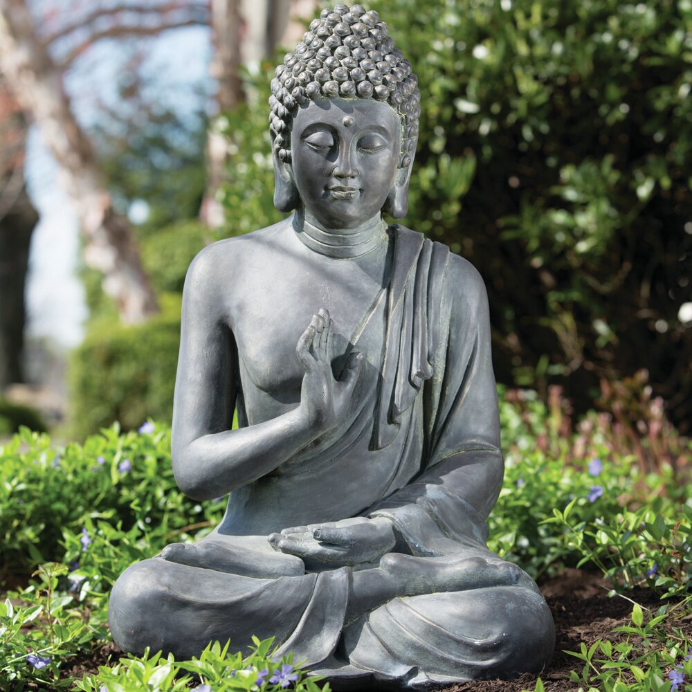 Alfresco Home Thai Buddha Garden Statue &amp; Reviews Wayfair