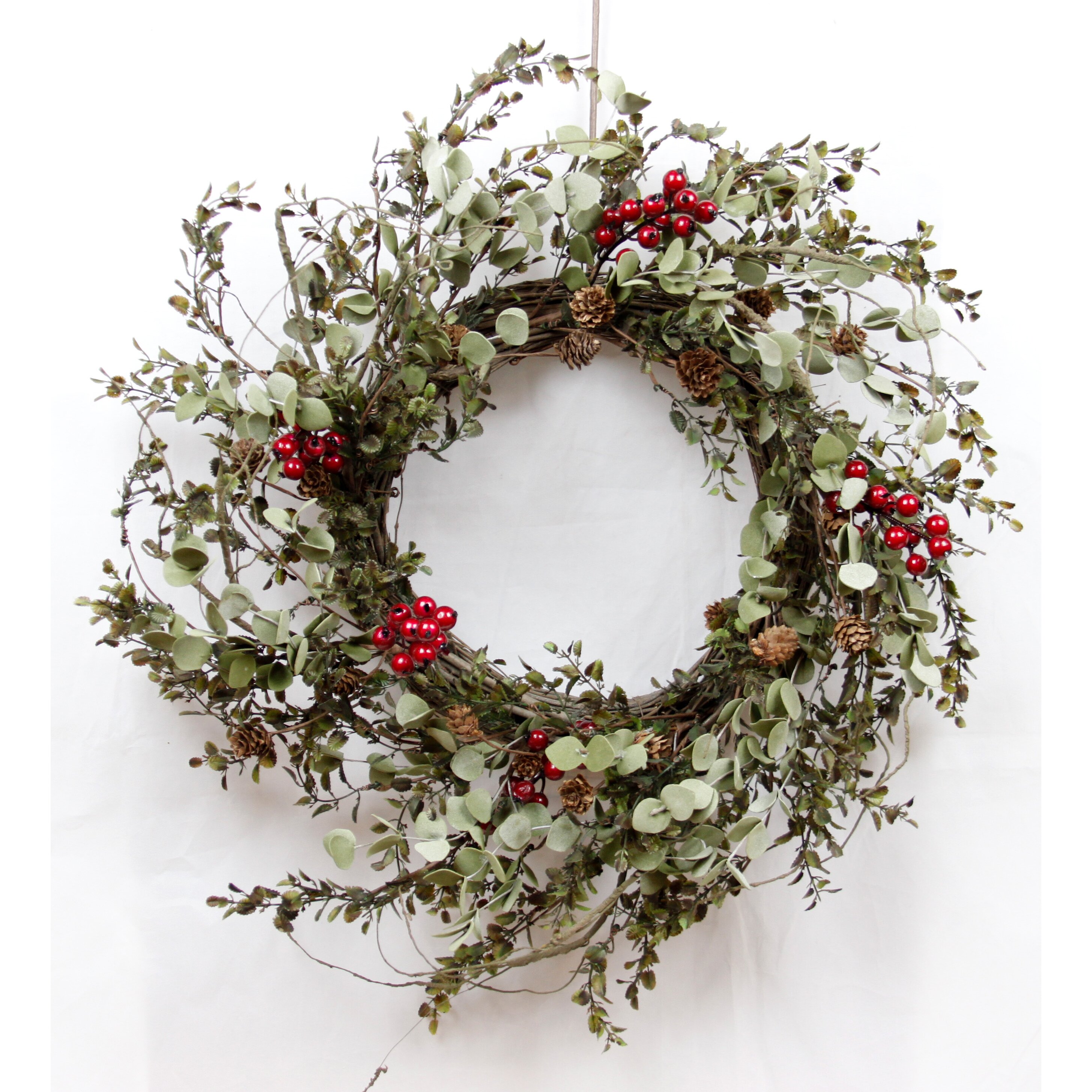 Wildon Home ® Country Eucalyptus and Berry Wreath & Reviews | Wayfair