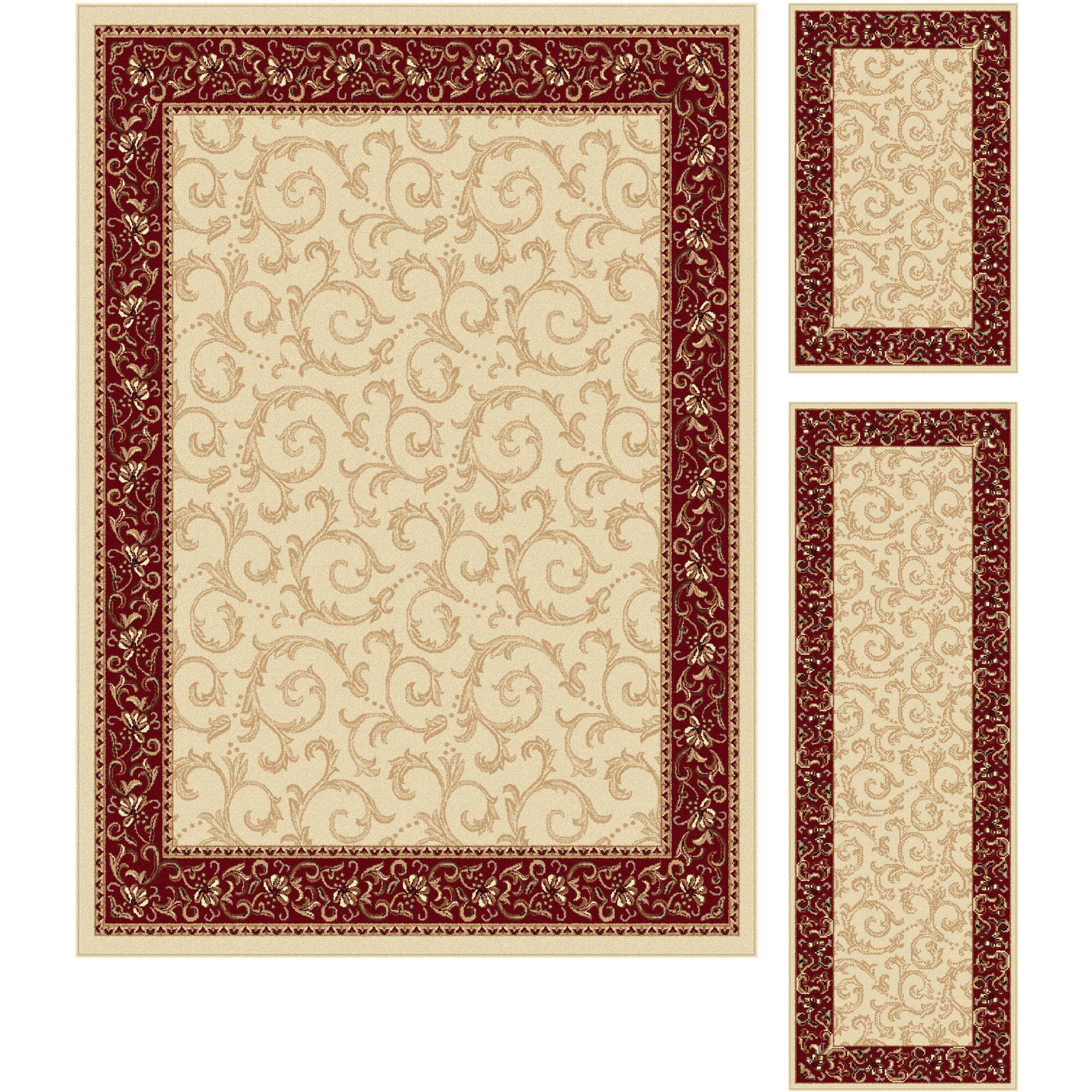 Threadbind Galcad 3 Piece Beige Area Rug Set & Reviews Wayfair