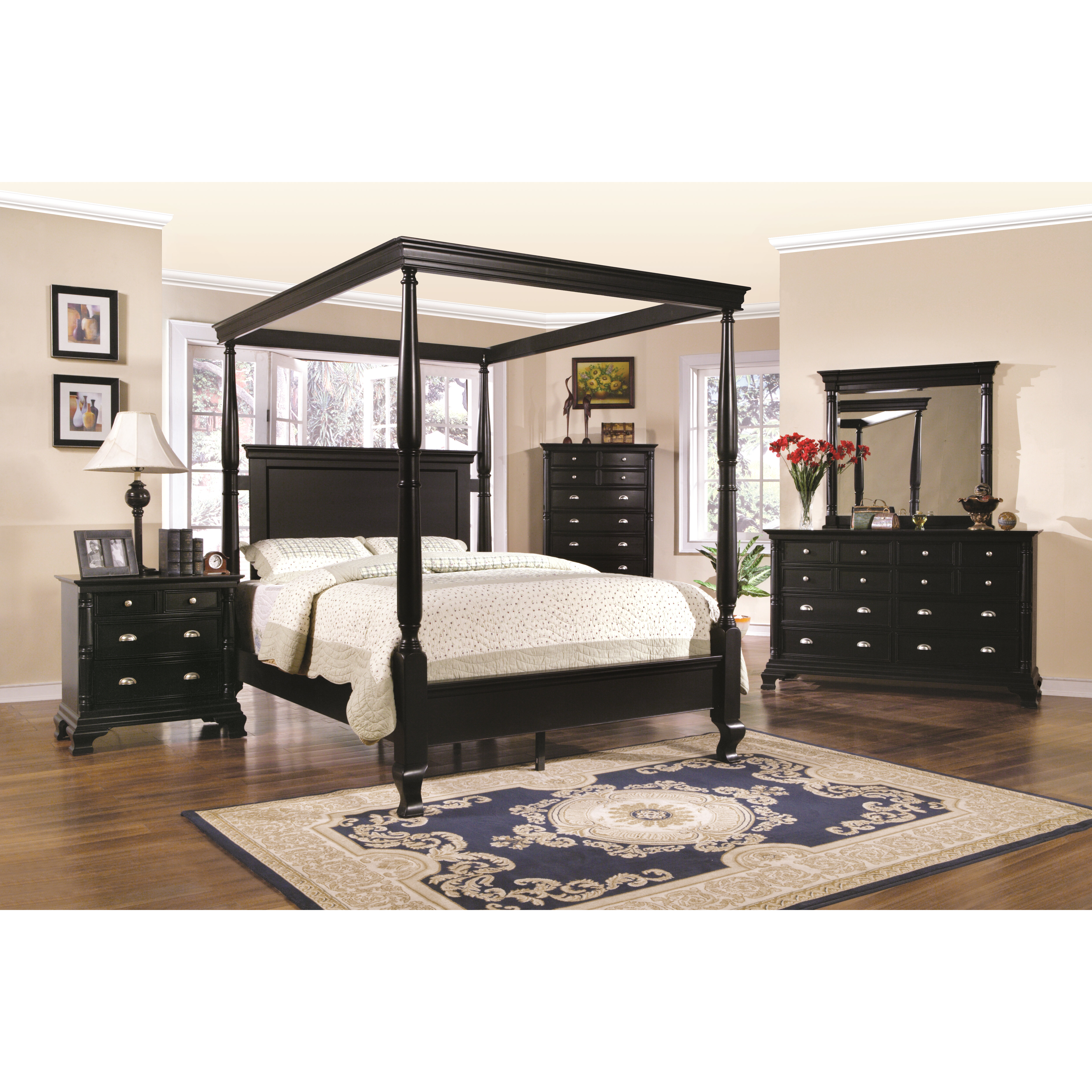 Classic Canopy Poster Queen Size Bedroom Set(44).jpg