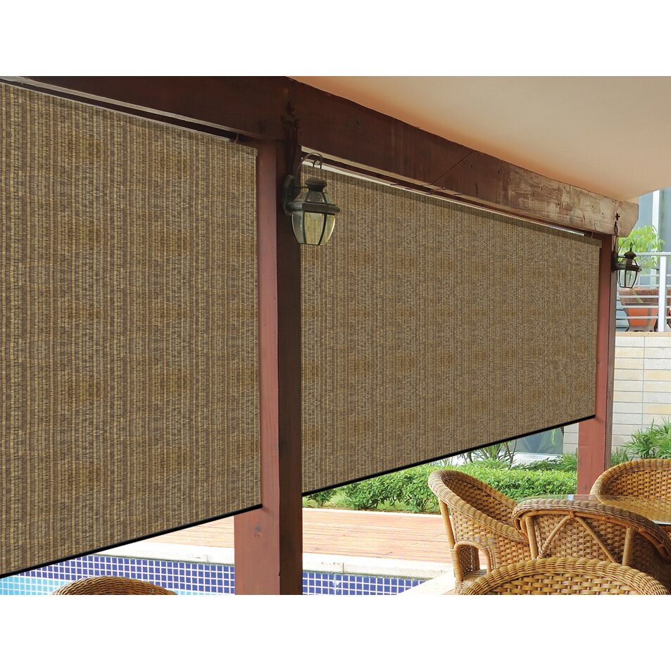 Coolaroo 95% UV Block Outdoor Roller Solar Shade with Extra Drop ...