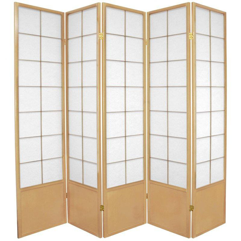 70.25" x 70" Asian Zen 5 Panel Room Divider Wayfair