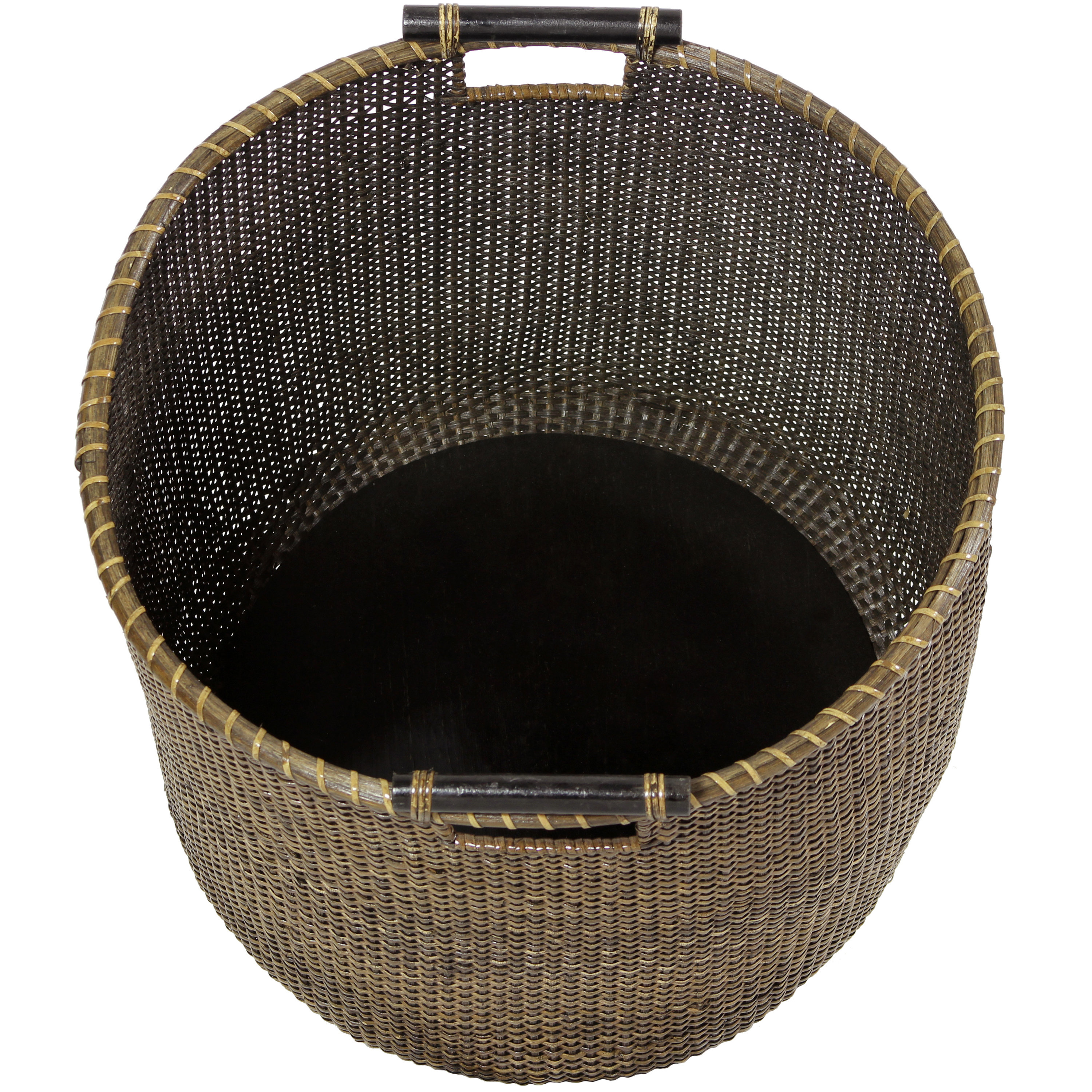 Rattan Round Storage Bin Wayfair
