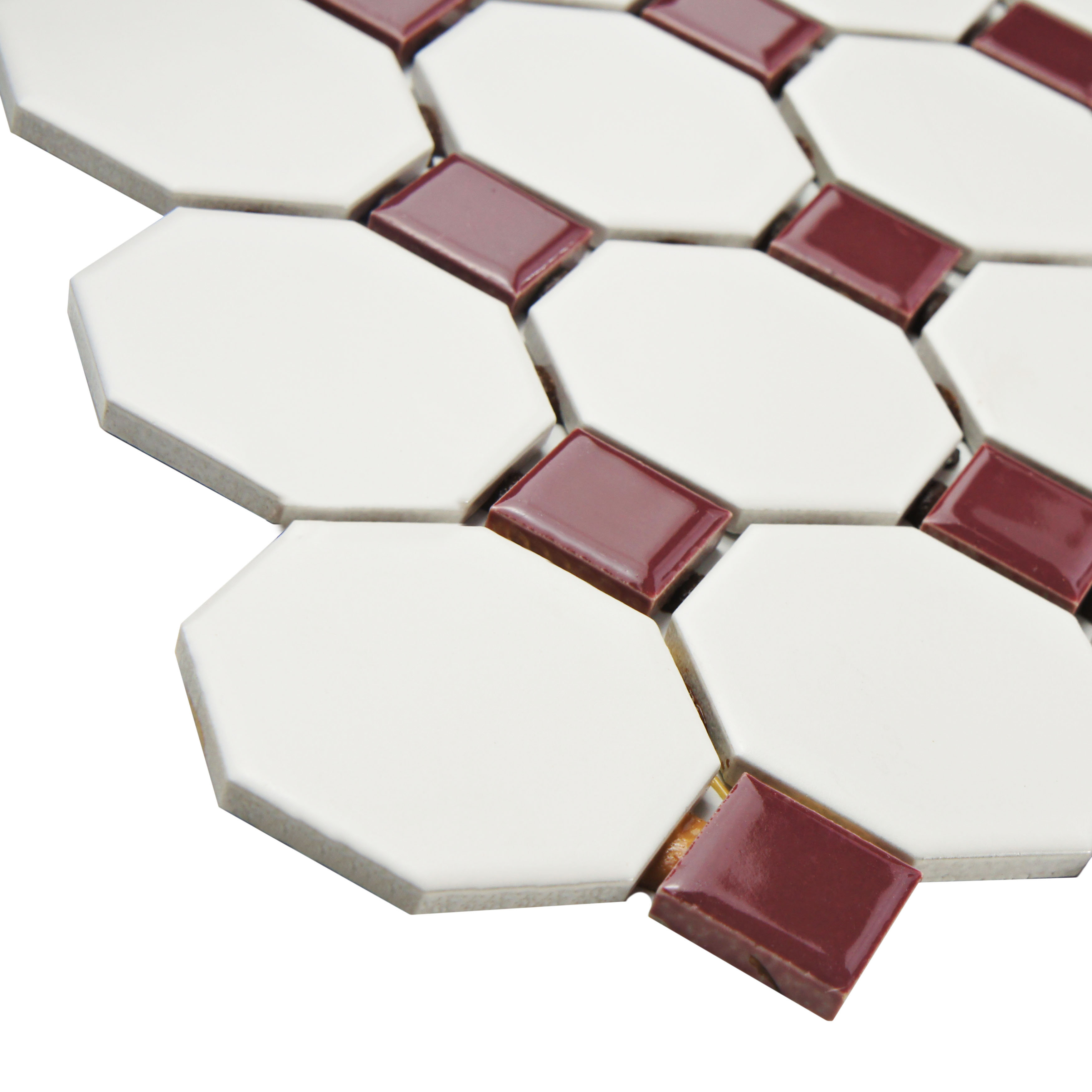 EliteTile Retro 11.5" x 11.5" Porcelain Mosaic Tile in Matte White with