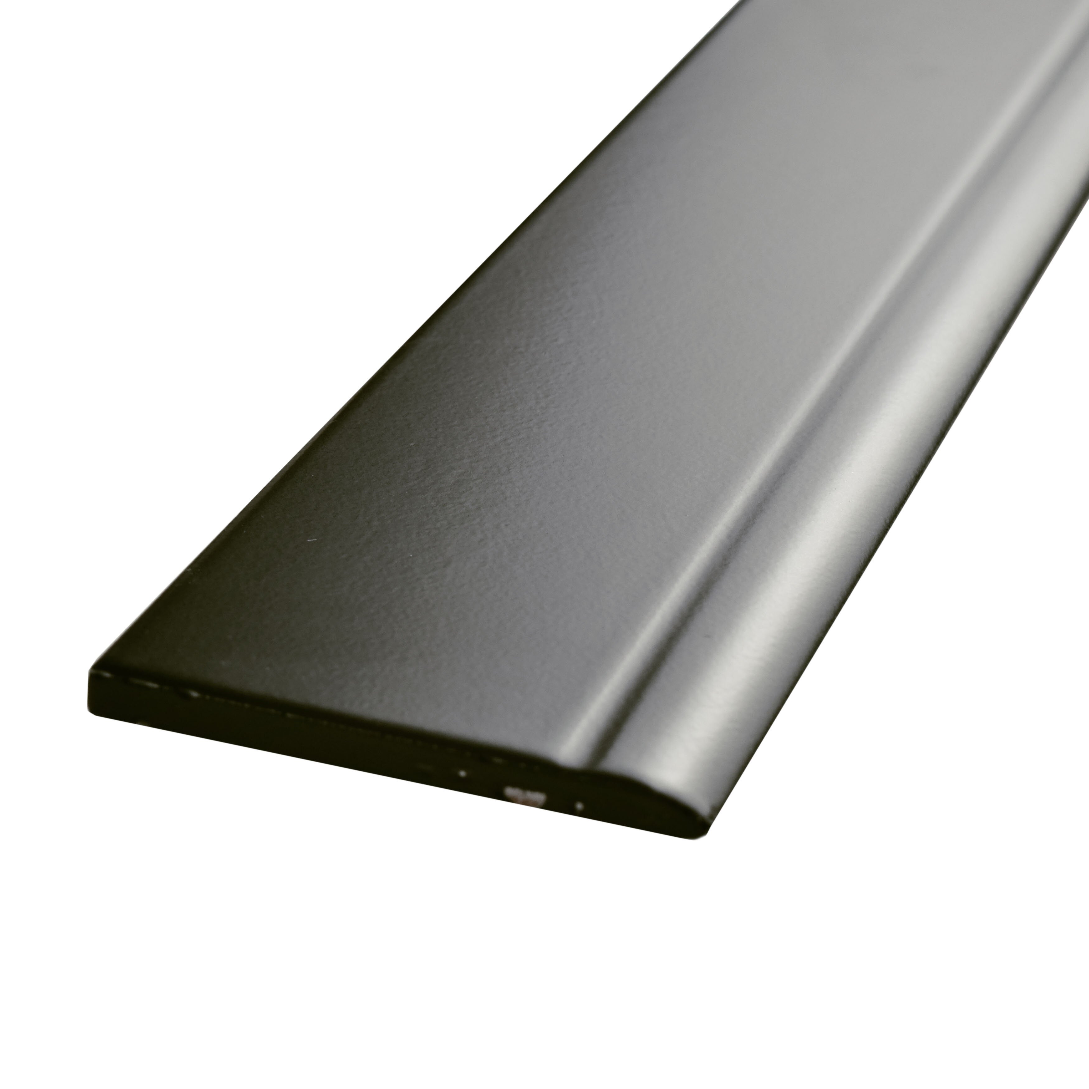 Zokalo 12.38 x 3.25 Bullnose Molding Tile Trim in Matte Black | Wayfair