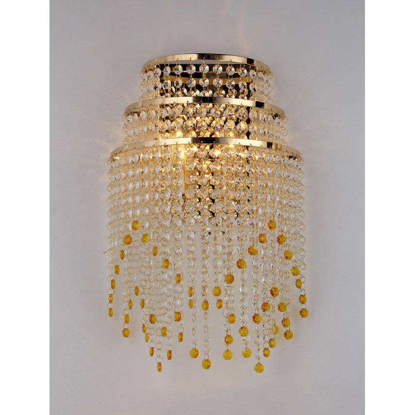 Heap 2 Light Crystal Wall Lamp Wayfair