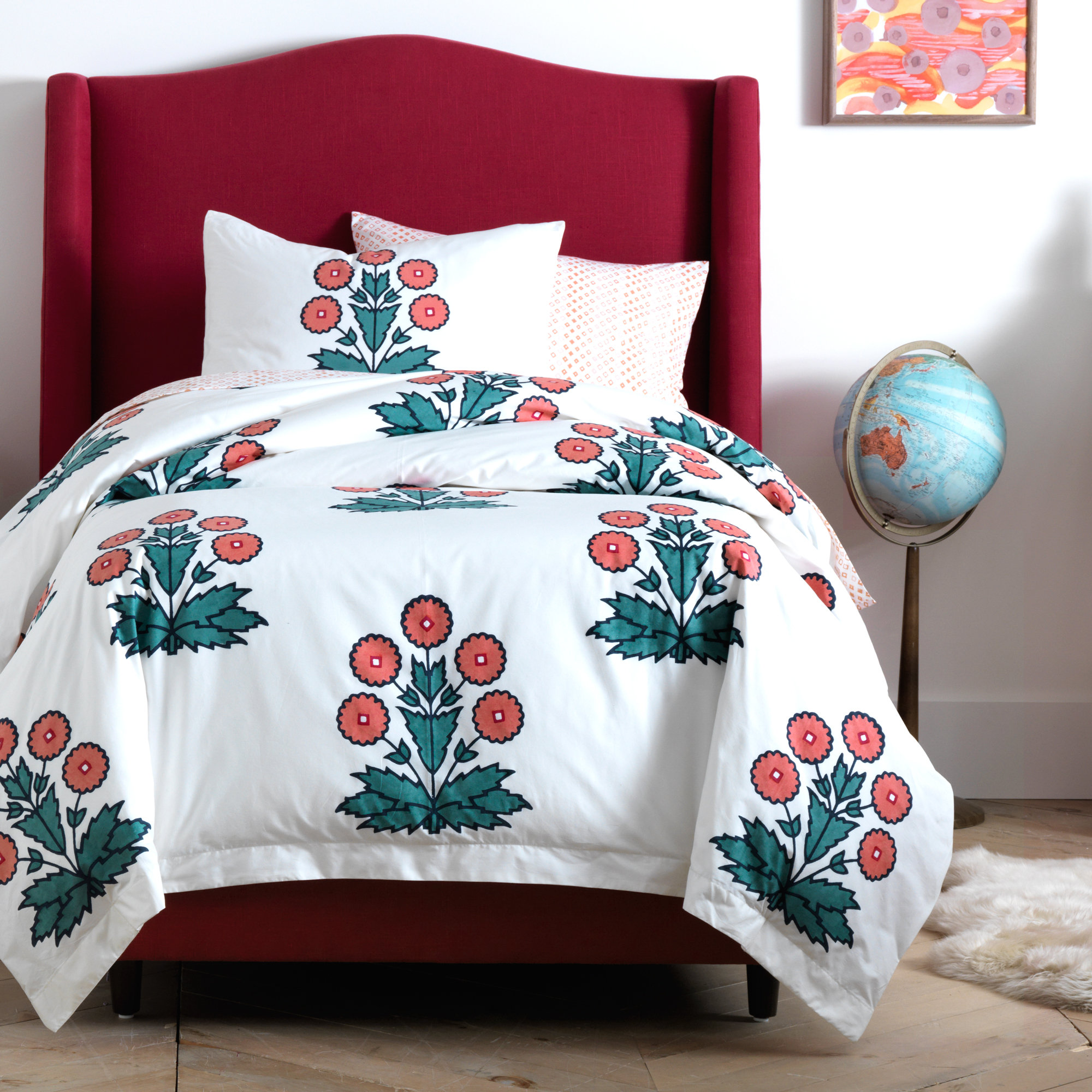 DwellStudio Daisy Block Print Duvet Cover Set & Reviews Wayfair