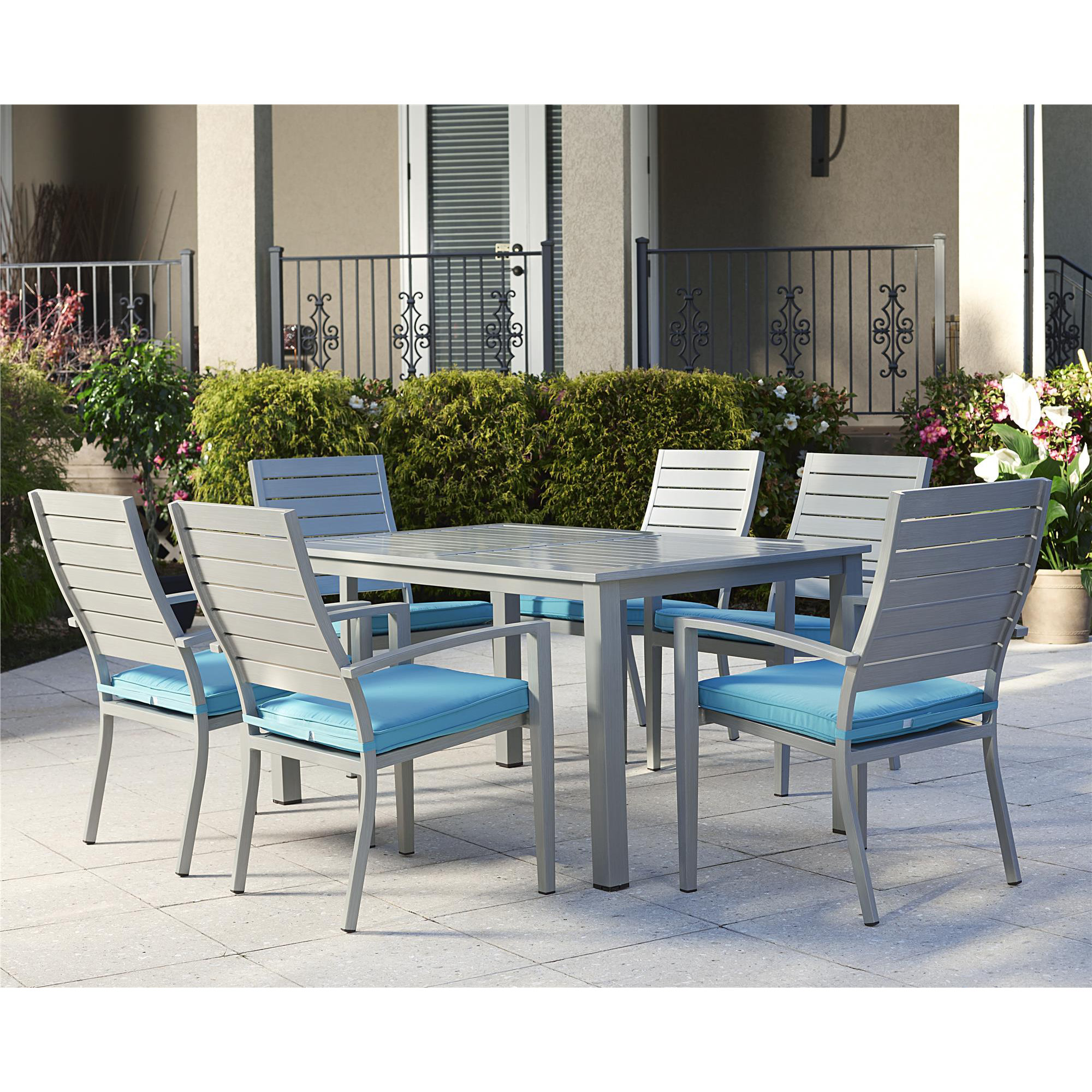 Outdoor 7 Piece Dining Set with Cushion | Wayfair