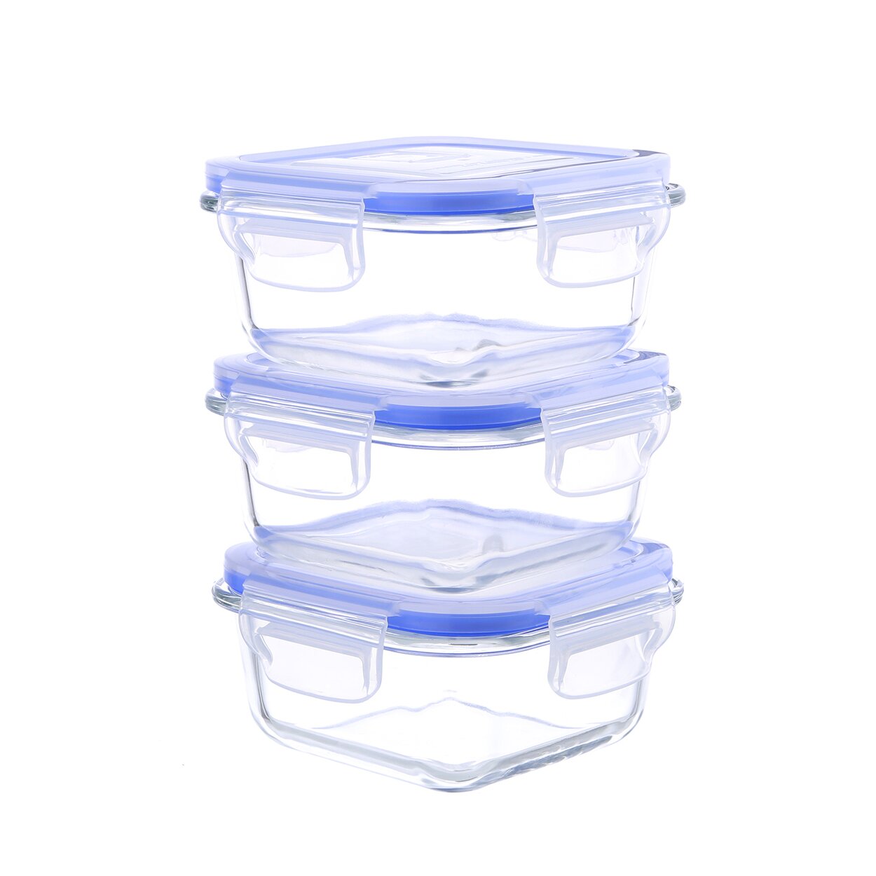 Kinetic Go Green Glasslock Elements 3-piece Food Storage Container Set 