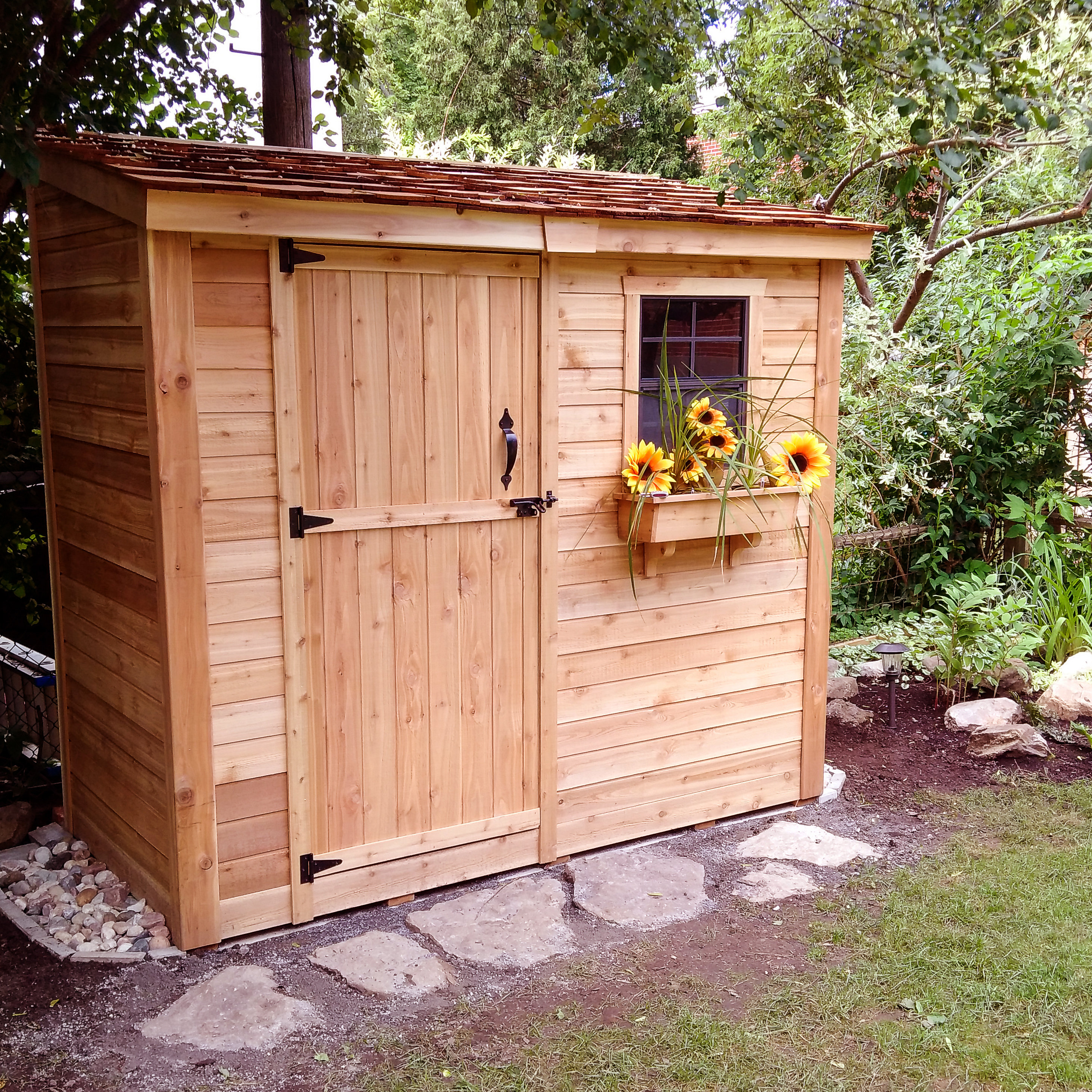 Outdoor Living Today SpaceSaver 8 Ft. W x 4 Ft. D Wood LeanTo Shed