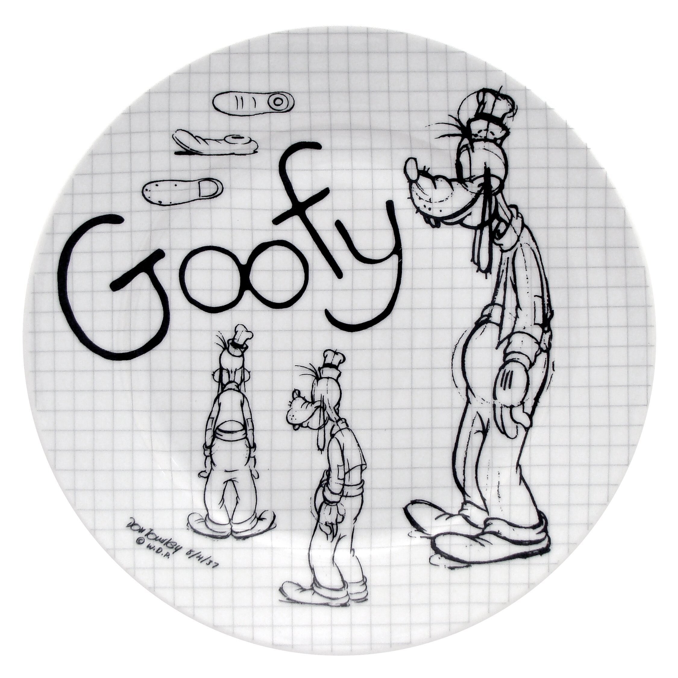 R Squared Disney Sketchbook 8.25" Goofy Salad Plate