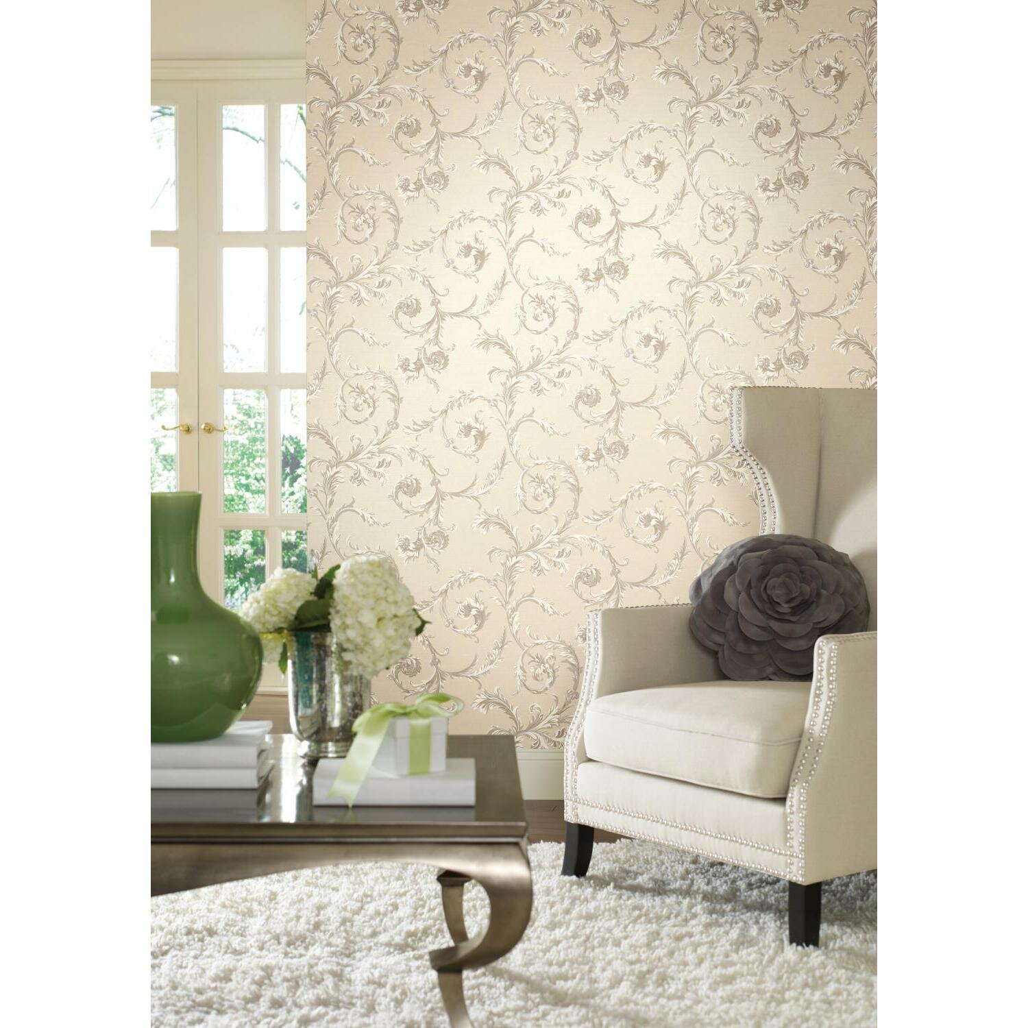 Artisan Estate Rococco 33' x 20.5" Scroll Wallpaper | Wayfair