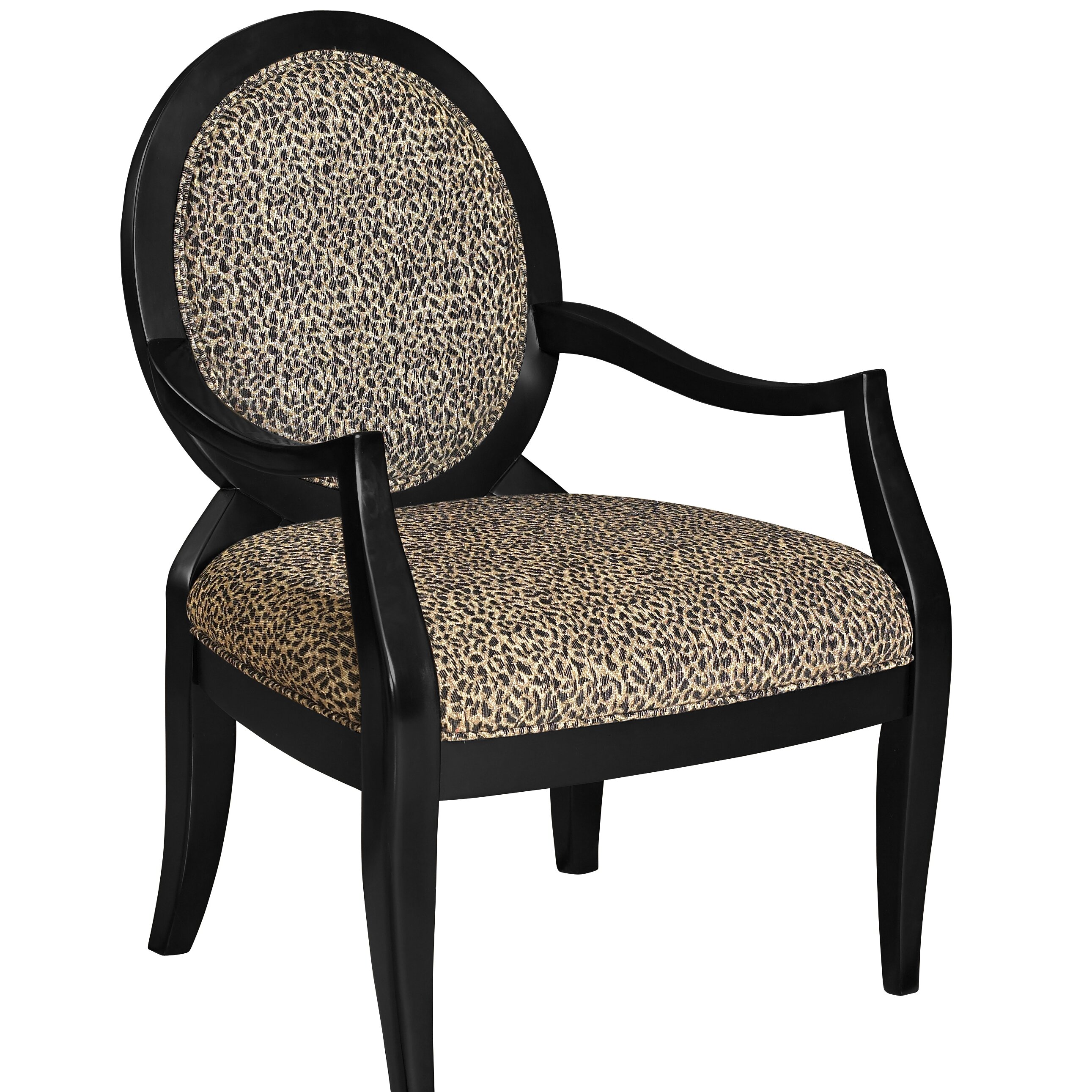 Powell Furniture Classic Seating Leopard Fabric Arm Chair 502 622 