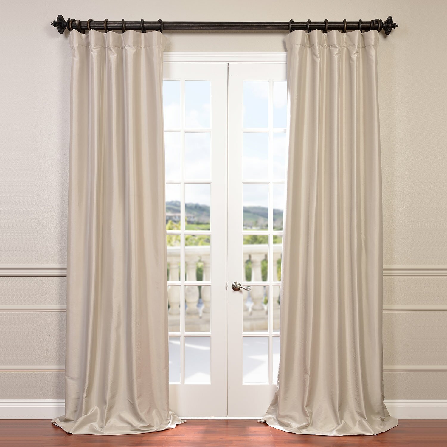 Half Price Drapes Faux Silk Taffeta Curtain Panel & Reviews | Wayfair