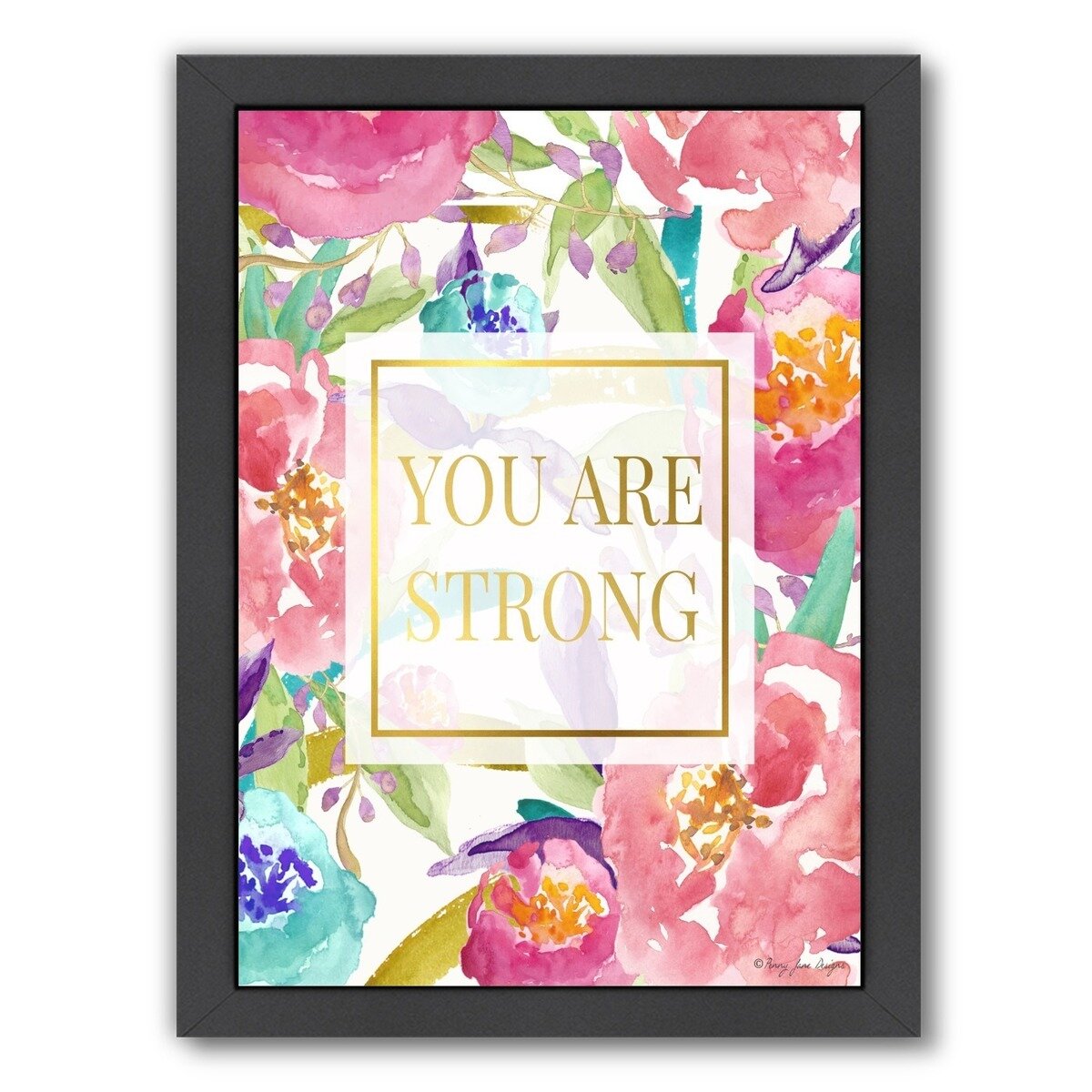 Americanflat You are Strong Framed Textual Art