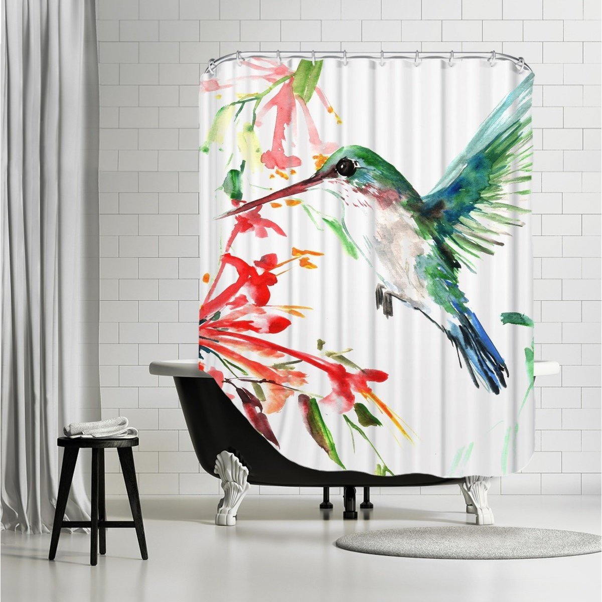 Americanflat Flying Hummingbird Shower Curtain & Reviews Wayfair