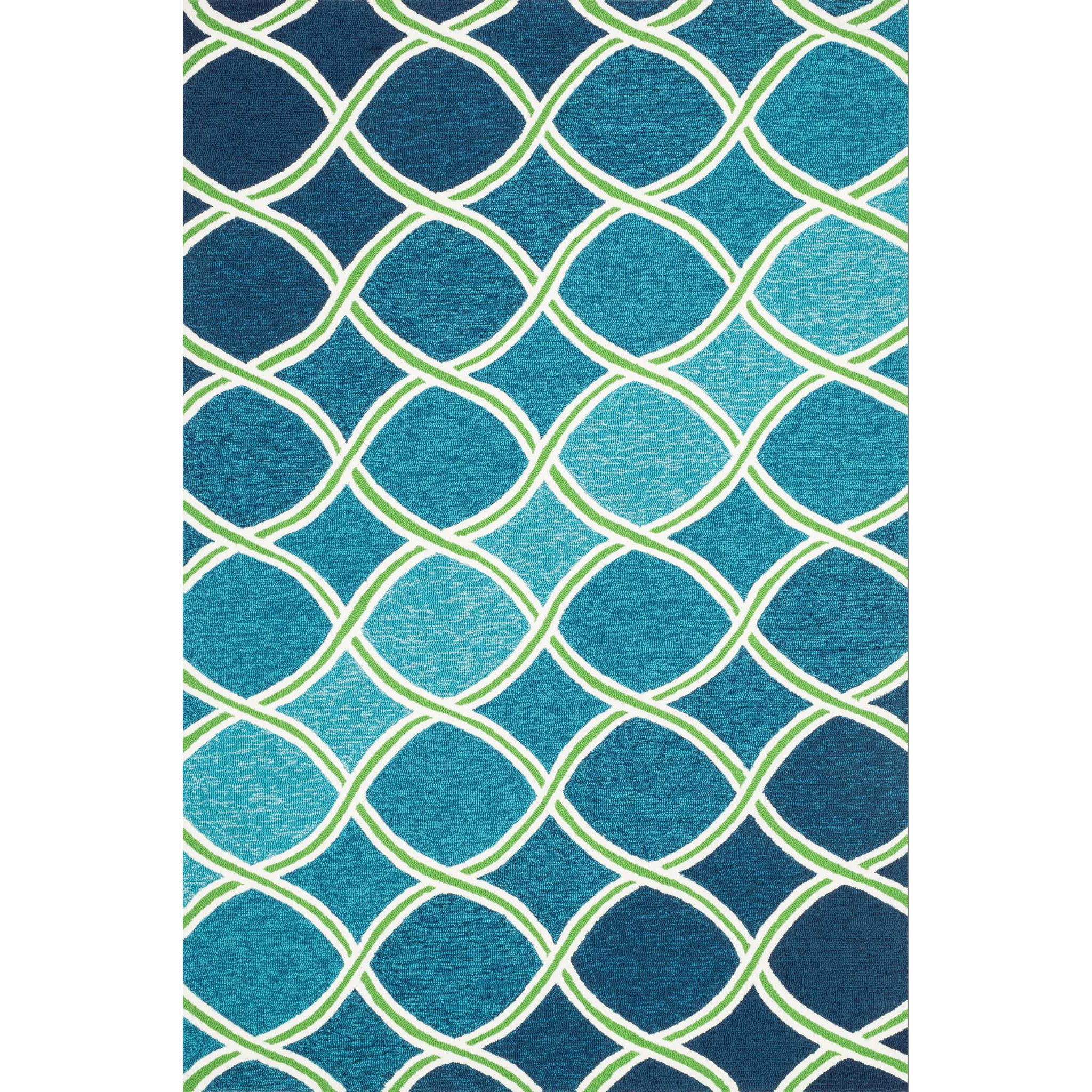 Venice Beach Handmade Blue/Green Indoor/Outdoor Area Rug Wayfair