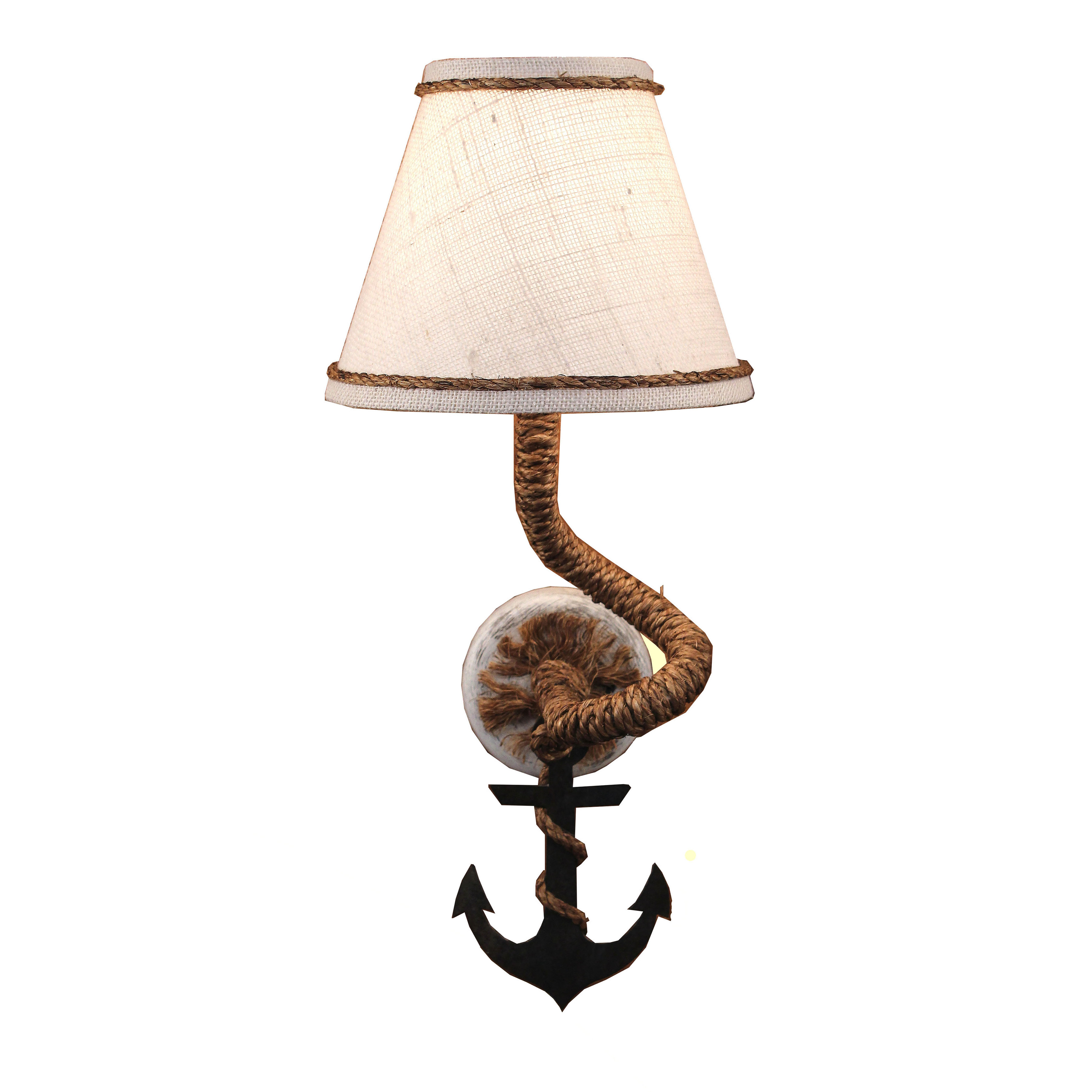 Coast Lamp Mfg. Coastal Living Rope and Anchor PlugIn Wall Sconce
