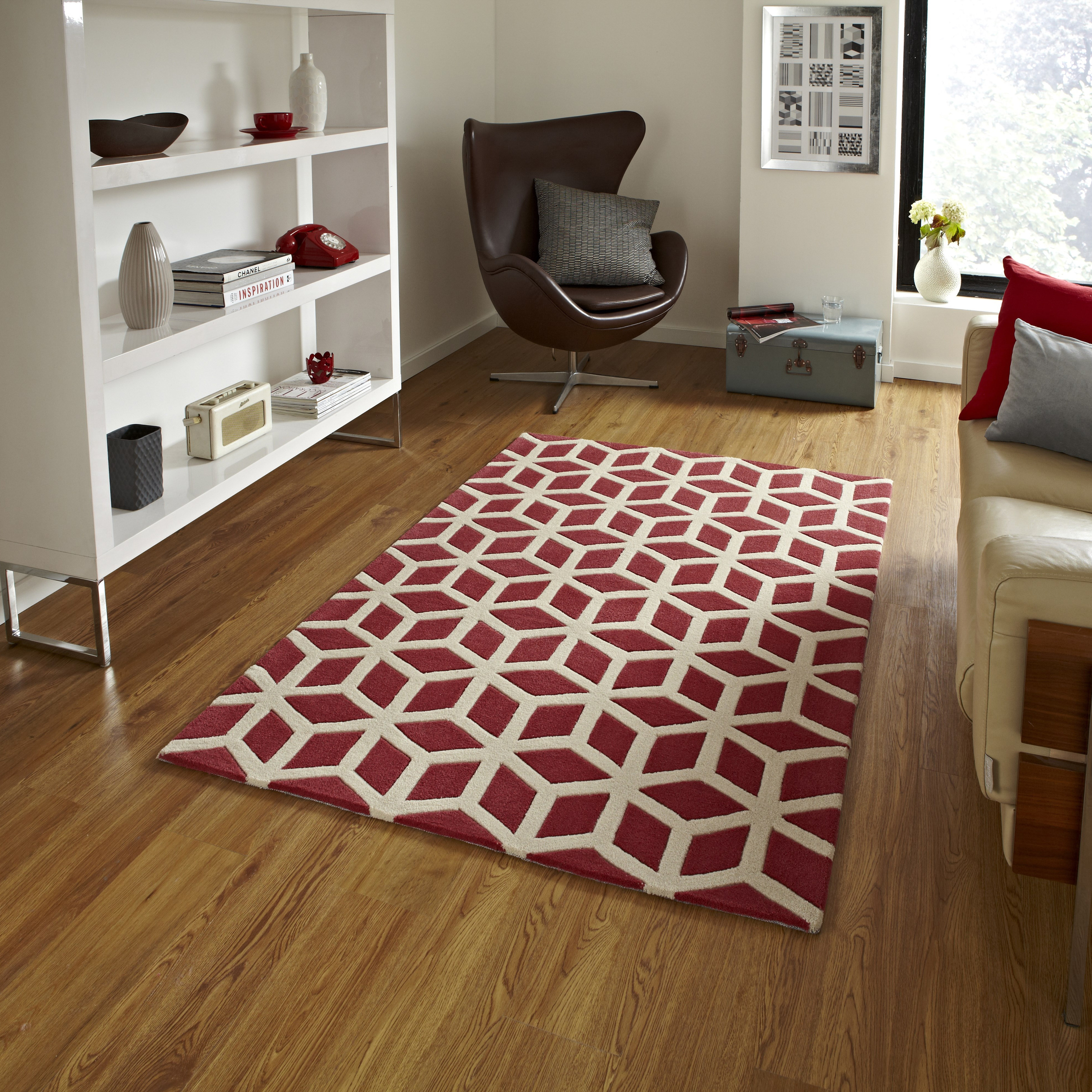 HandWoven Red Area Rug Wayfair UK