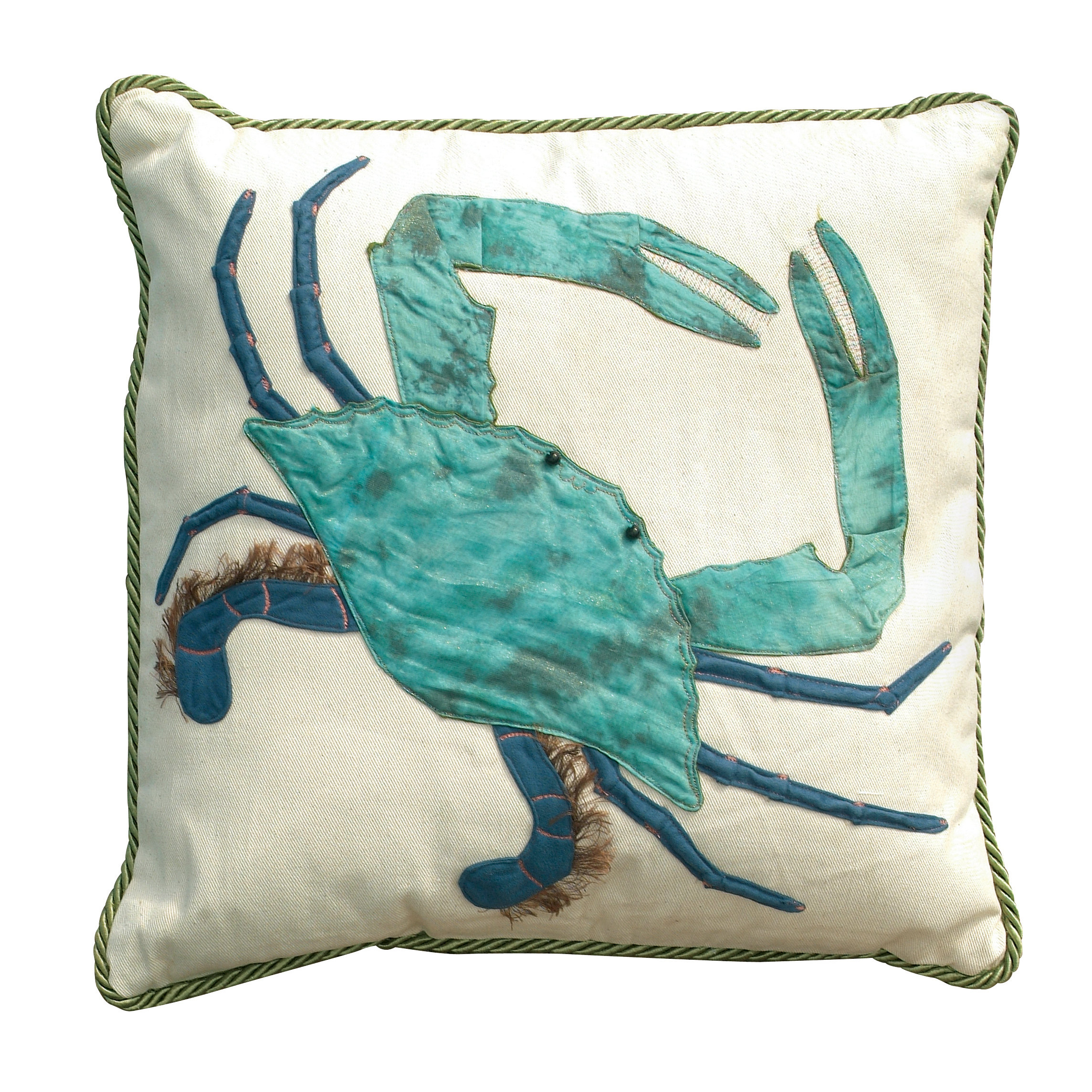 Rightside Design I Sea Life King of the Chesapeake Crab Cotton Throw Pillow & Reviews Wayfair