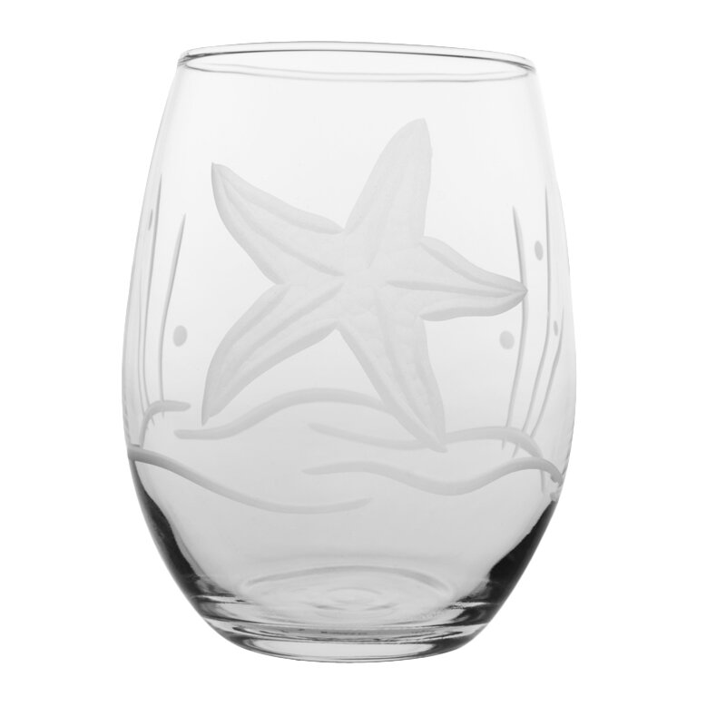 Rolf Glass Starfish Stemless Wine Glass & Reviews | Wayfair