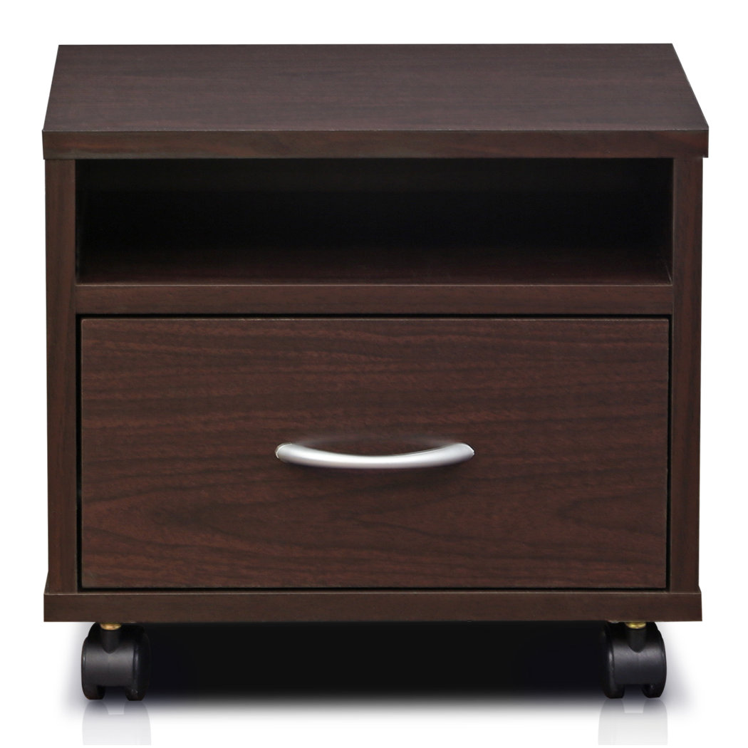 Furinno Indo Petite Under Desk Utility Cart with Casters & Reviews