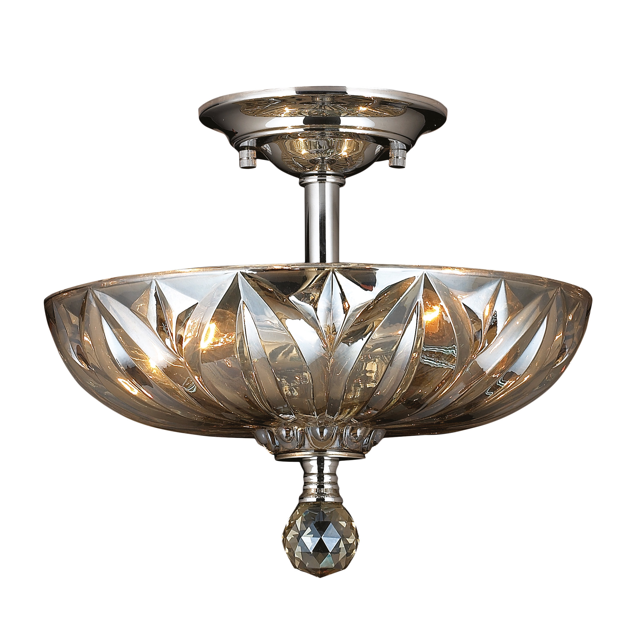 Worldwide Lighting Mansfield 3 Light Flush Mount & Reviews Wayfair