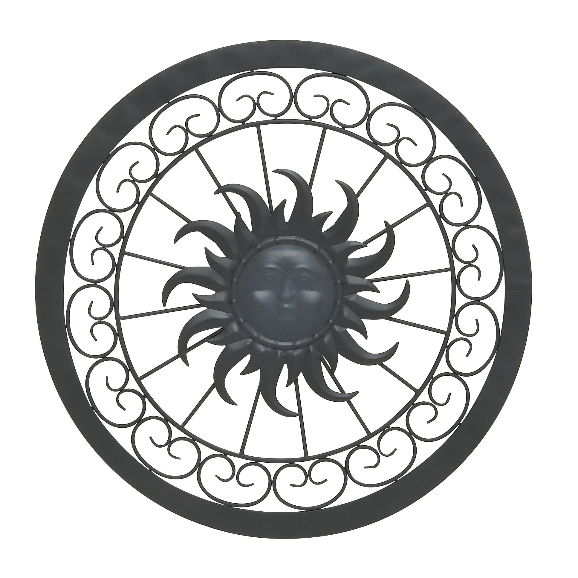 Woodland Imports Stunning Metal Sun Wall Decor & Reviews Wayfair