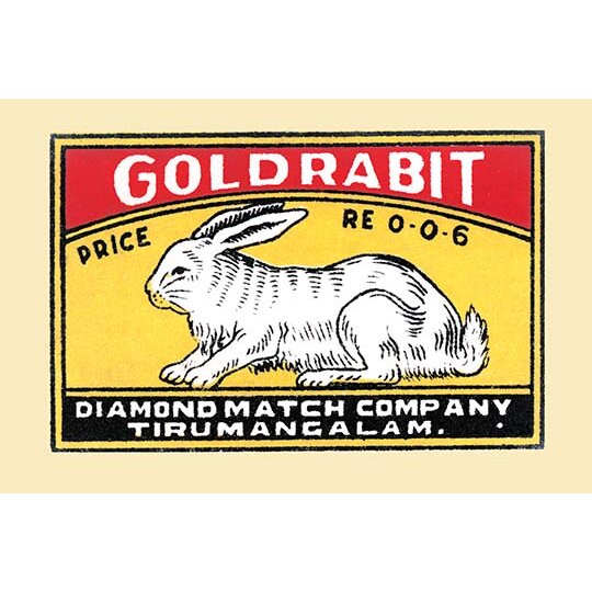 'Gold Rabbit' Graphic Art | Wayfair