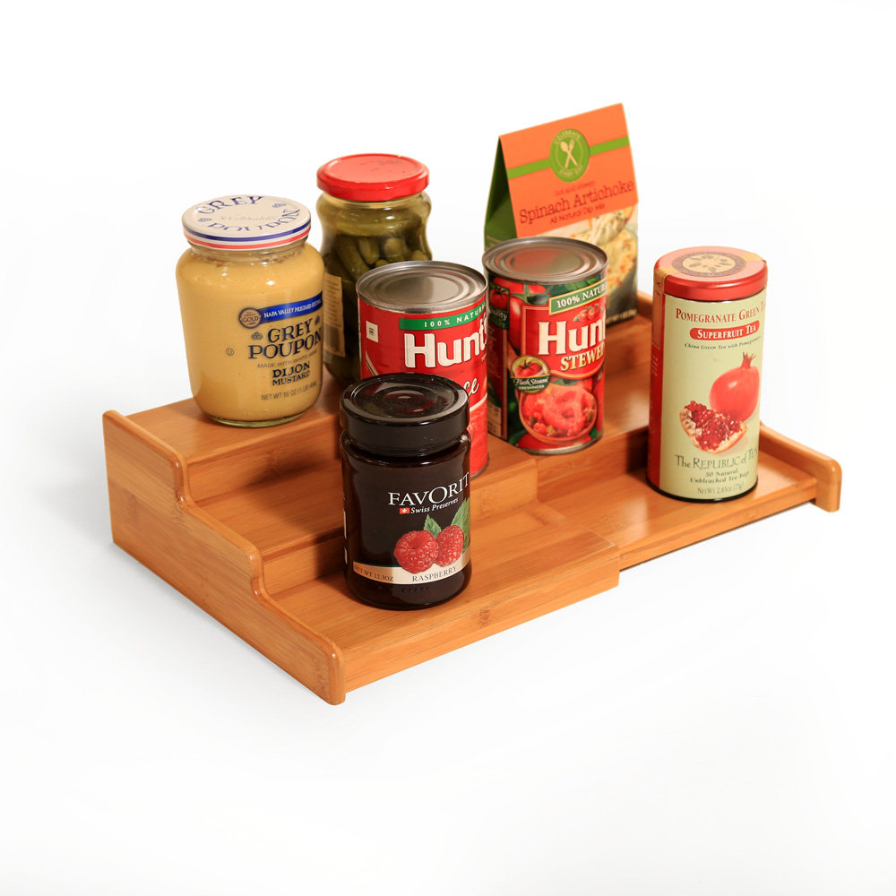 Seville Classics 3 Tier Expandable Bamboo Spice Rack & Reviews Wayfair