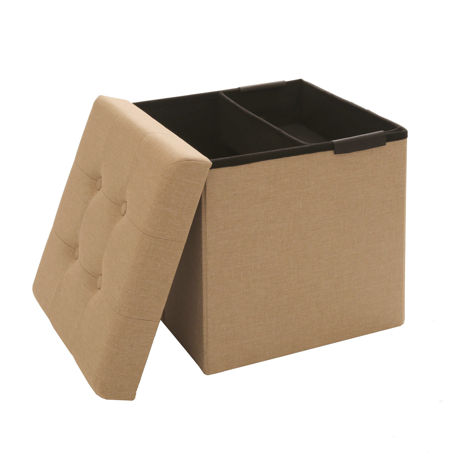 Seville Classics Tufted Foldable Storage Cube Ottoman & Reviews Wayfair