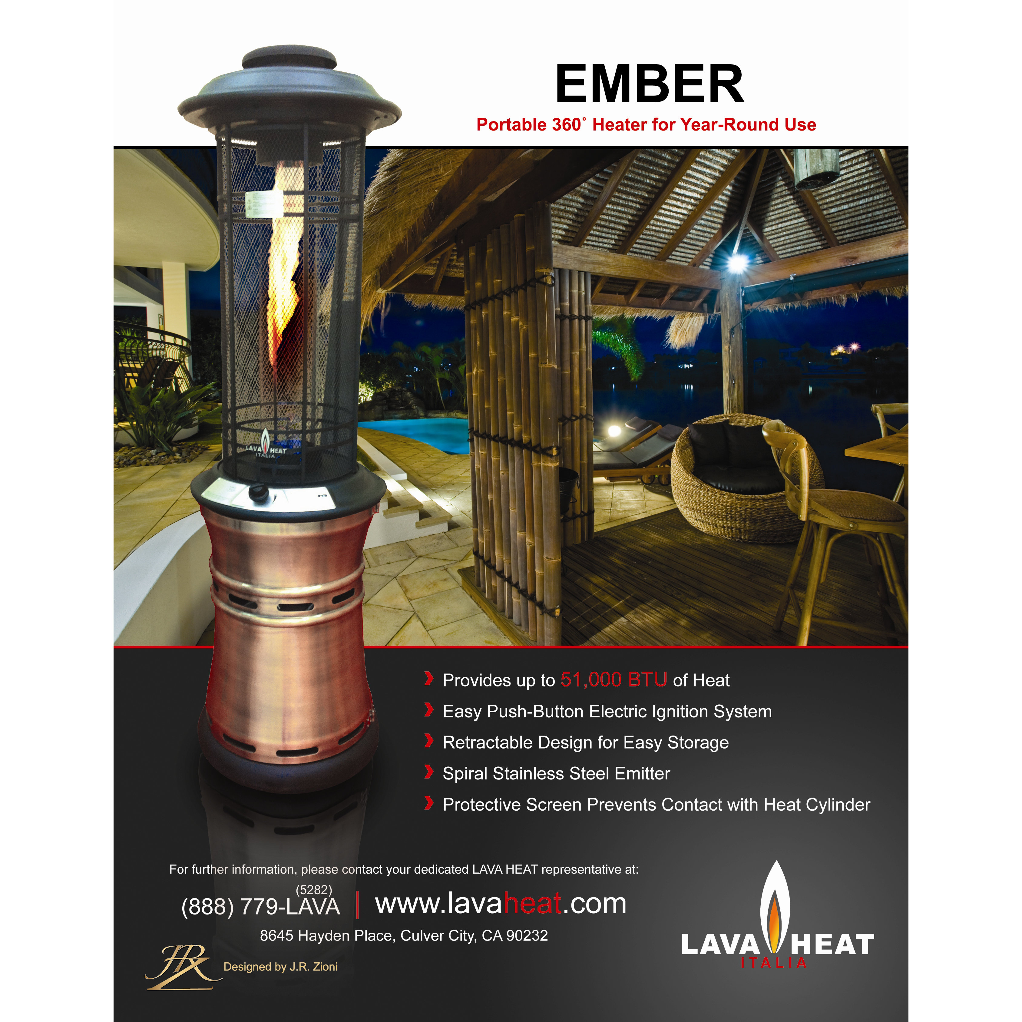 Ember Collapsible Liquid Propane Gas Patio Heater Wayfair