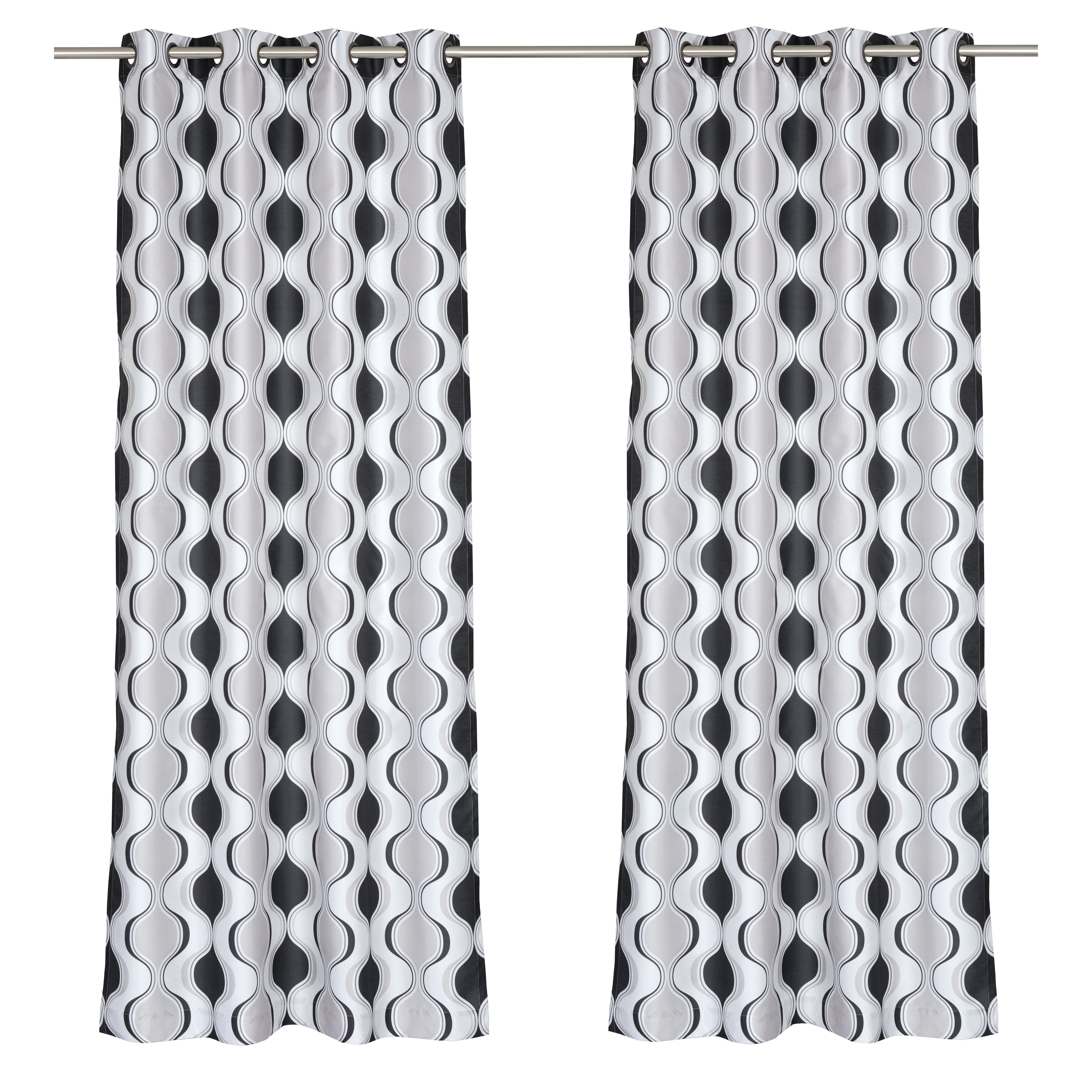LJ Home Zen Hourglass Faux Silk Grommet Curtain Panel & Reviews Wayfair