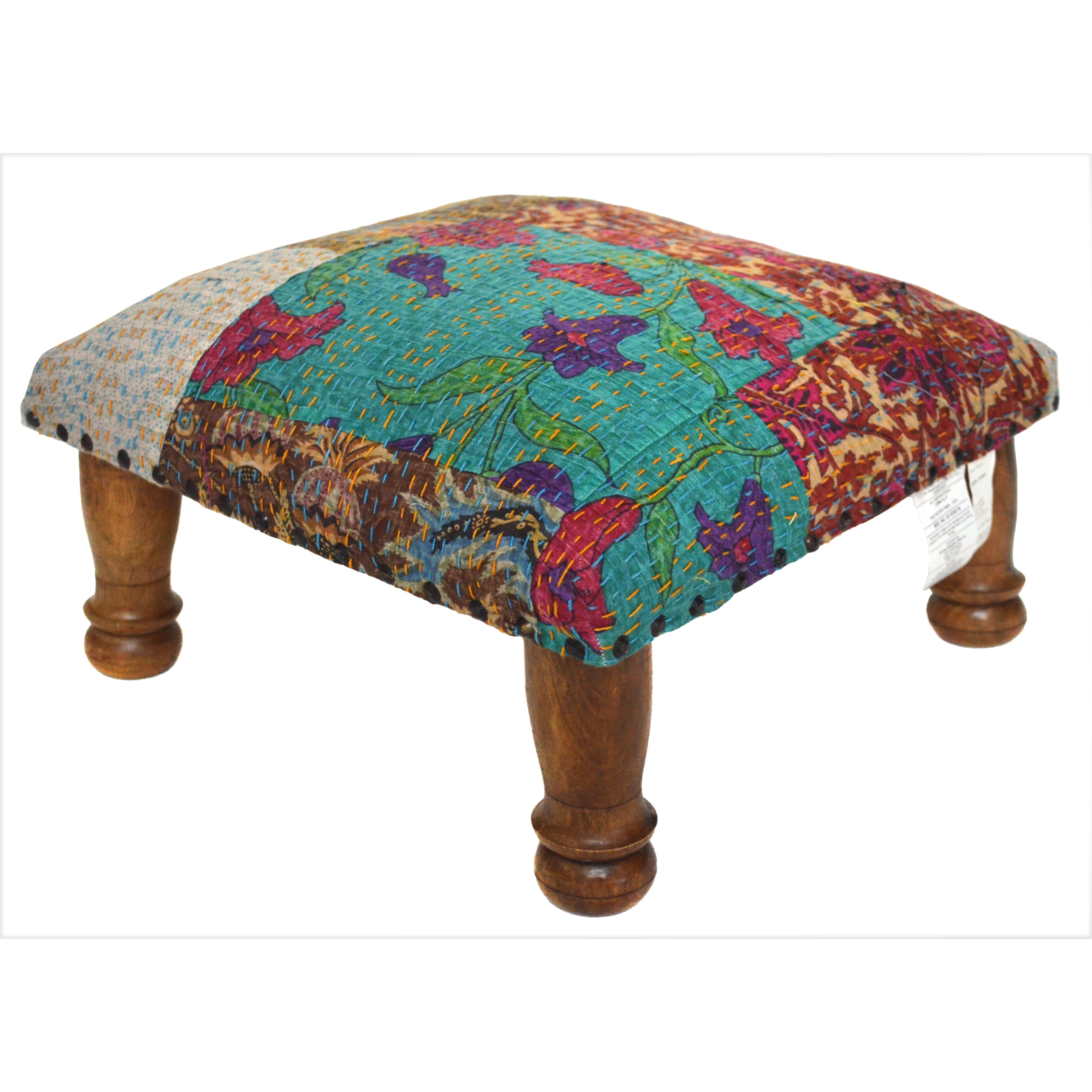 Divine Designs Patchwork Ottoman