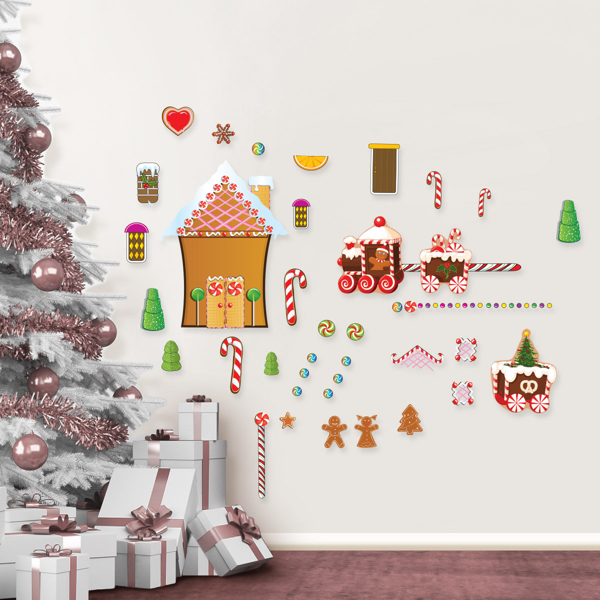 Winter Holidays Gingerbread House Wall Decal Set Wayfair