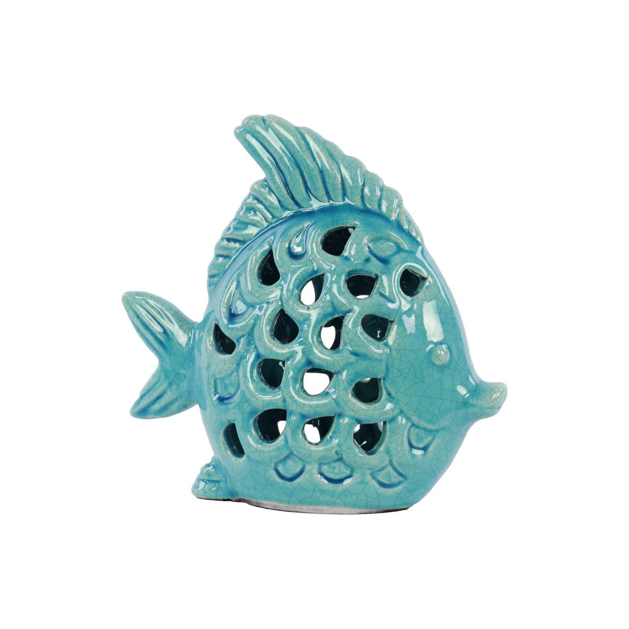 Urban Trends Ceramic Fish Turquoise Reviews Wayfair   Urban Trends Ceramic Fish Turquoise 1380 