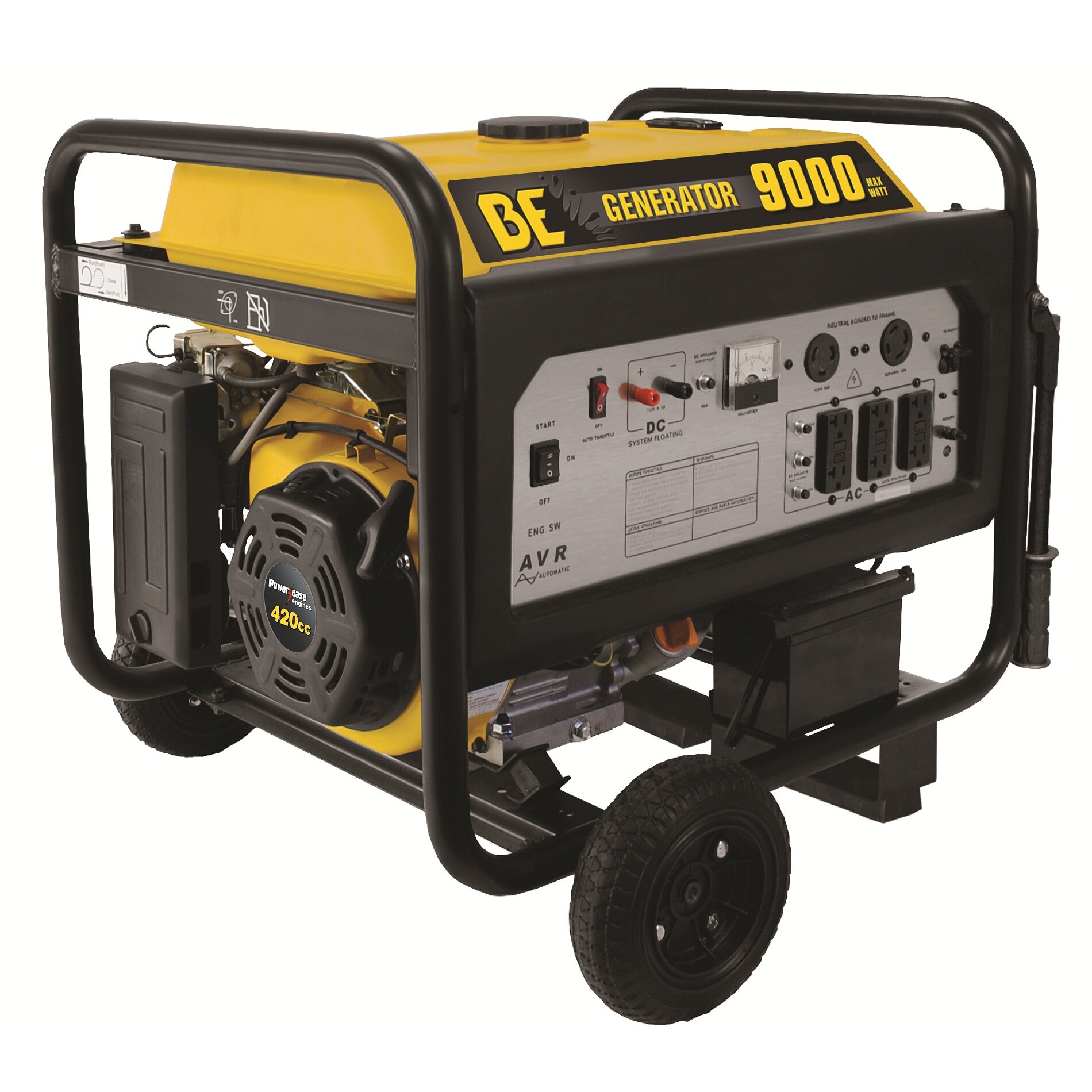 9,000 Watt Gasoline Electric Portable Generator | Wayfair