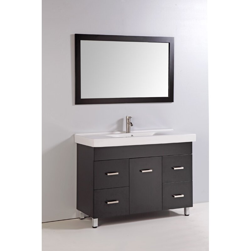  48quot; Single Bathroom Vanity Set with Mirror amp; Reviews  Wayfair