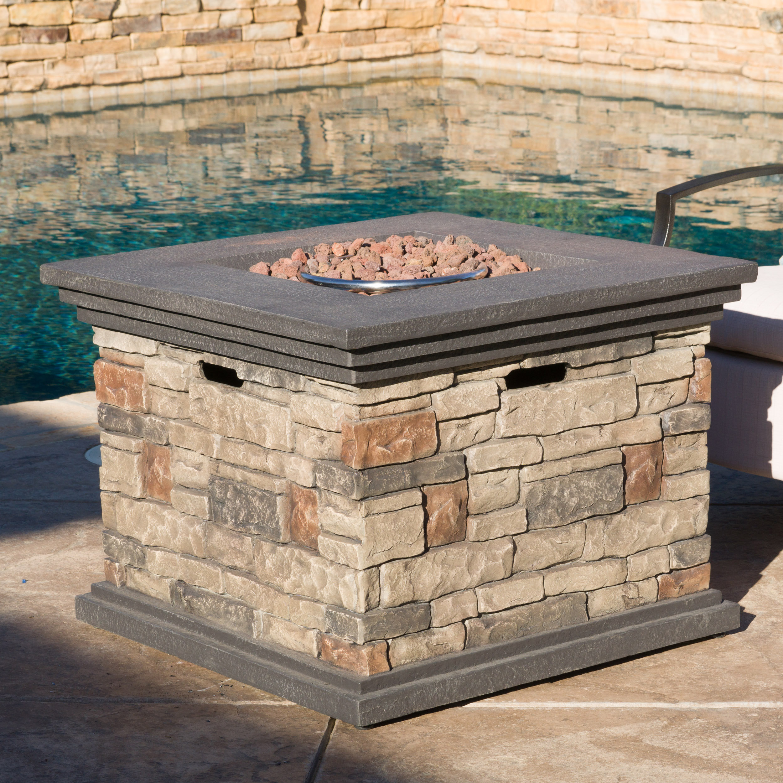 Home Loft Concept Monte Gas Fire Pit & Reviews Wayfair